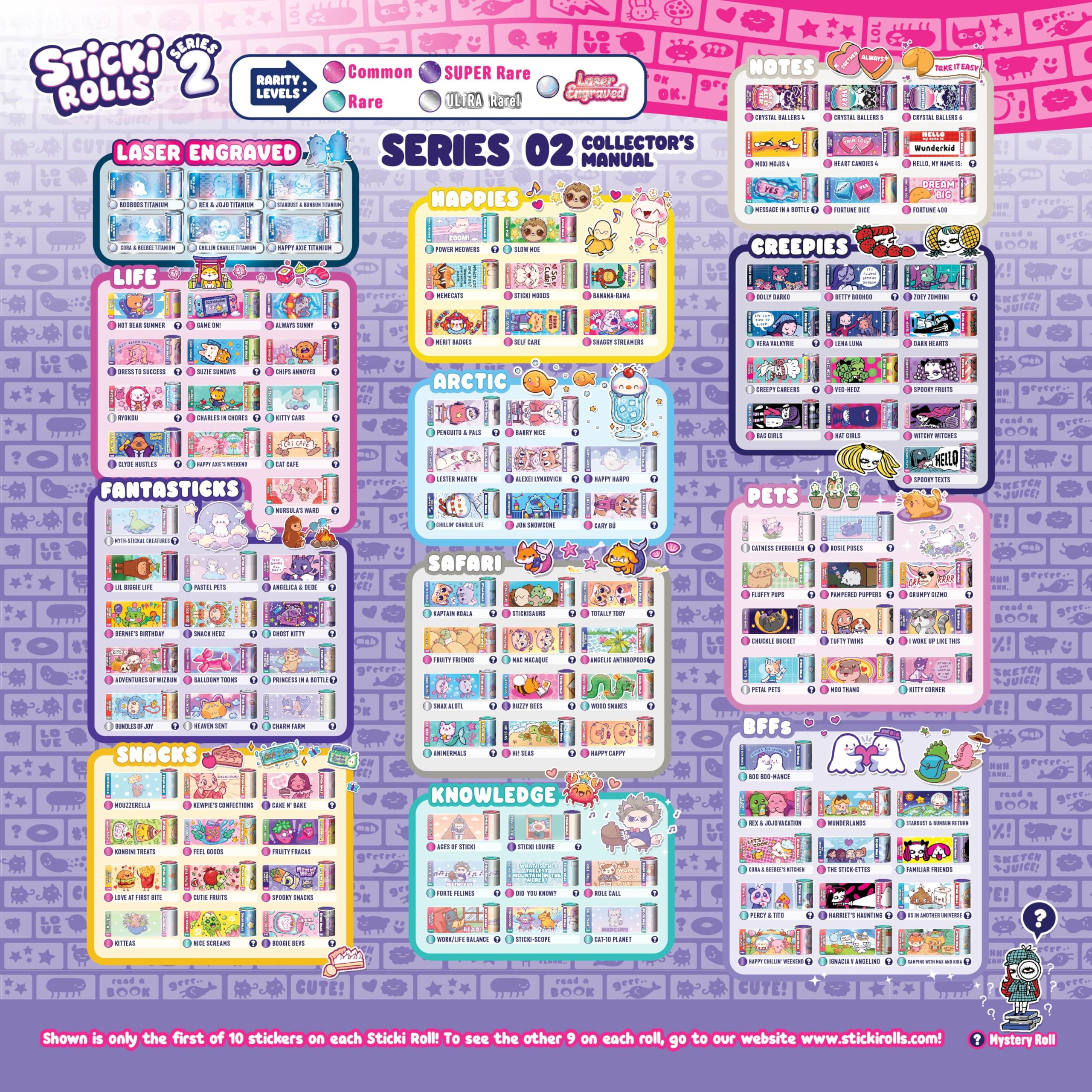 Sky Castle Sticki Rolls Sticki Bands Series 2 - Multicolor Holographic Sticker Bracelet Pack 8