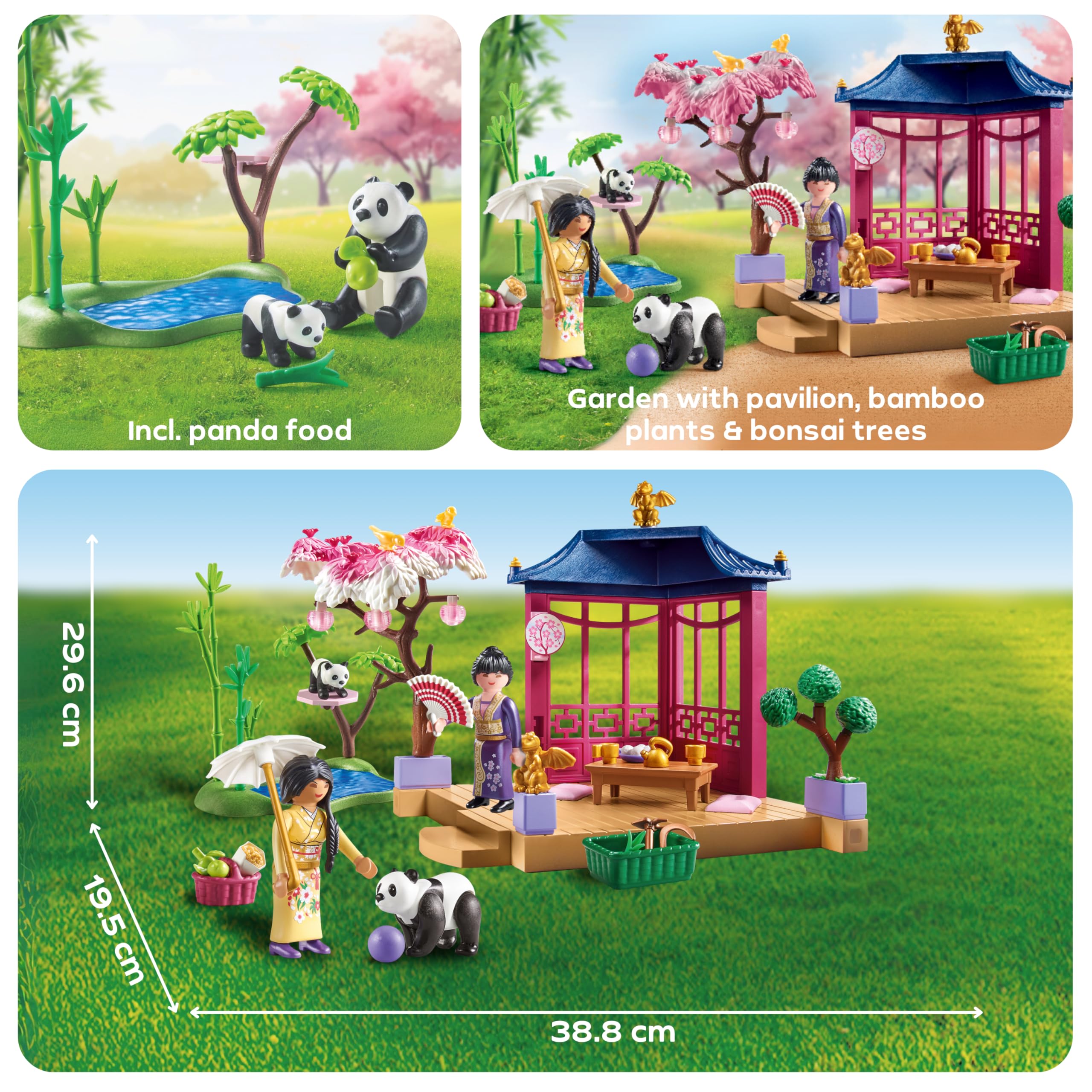 Playmobil My Life Asian Garden with Panda Feeding Playset | Age 4+ 5