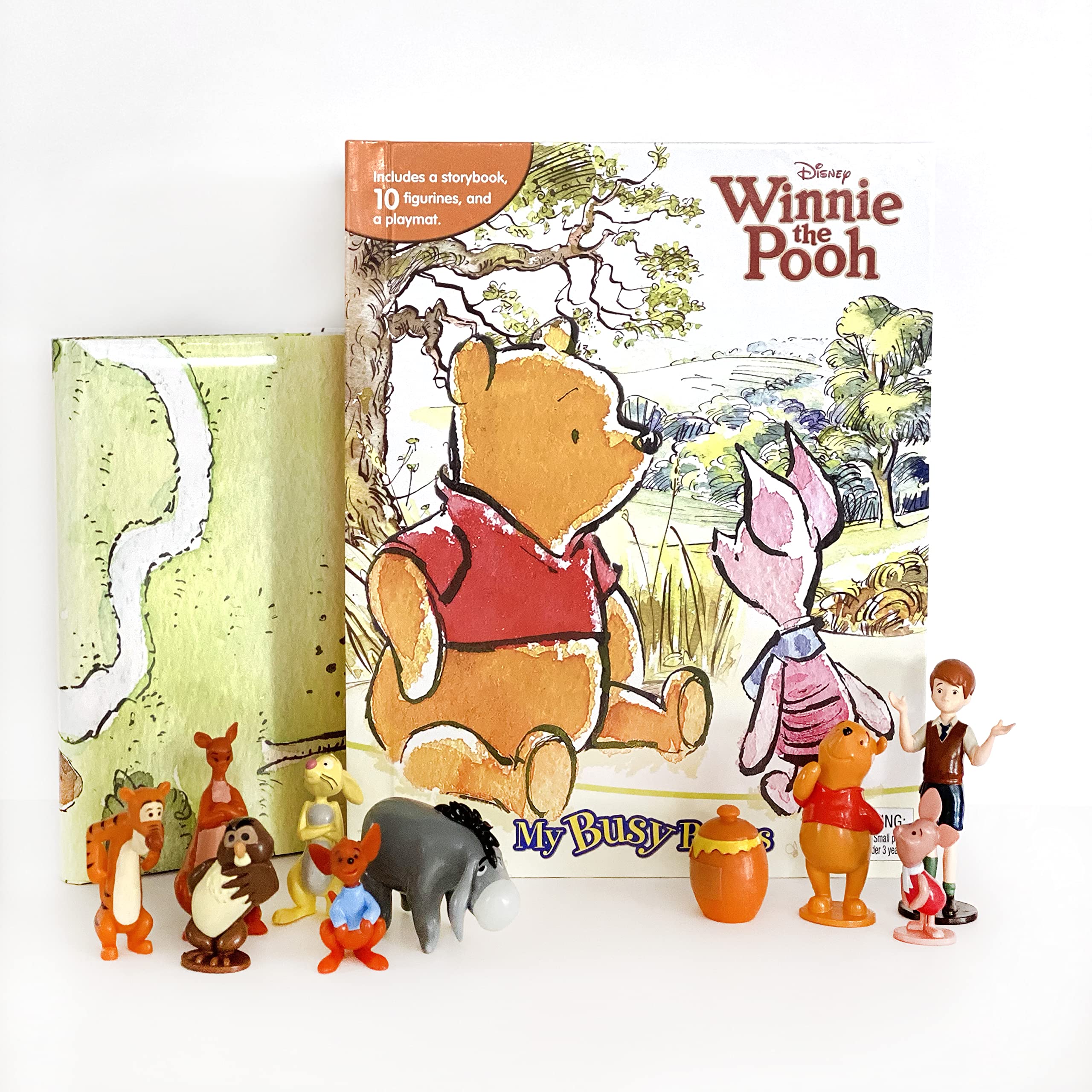 Phidal Disney Winnie the Pooh My Busy Books Activity Book | 10 Figurines & Playmat | Kids Edition