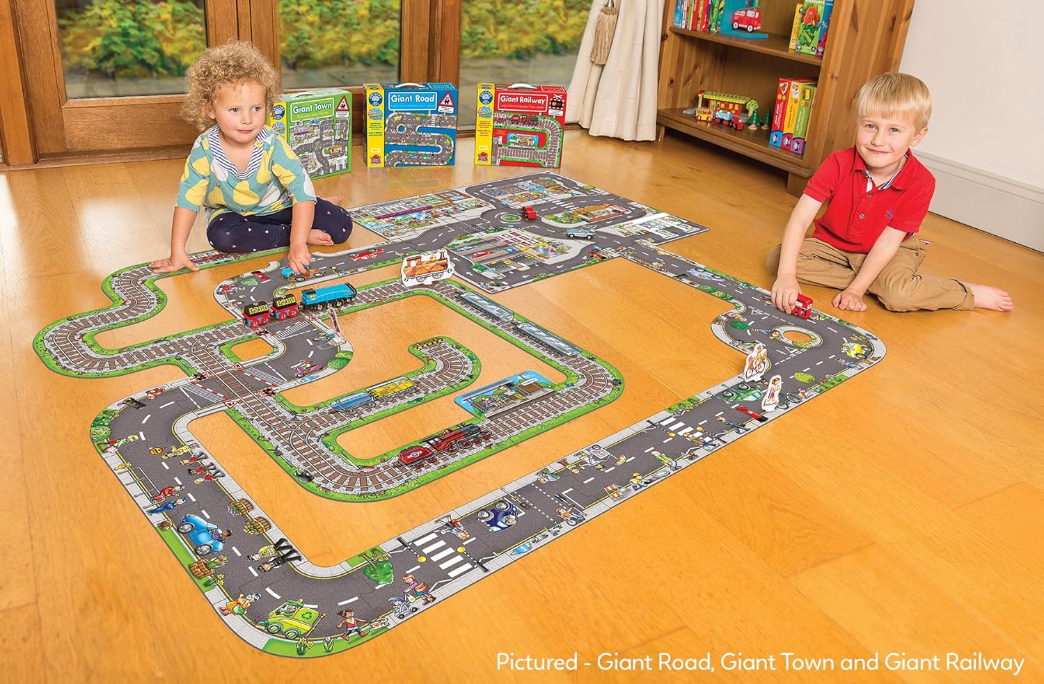 Orchard Toys Giant Road Floor Puzzle - Interchangeable 20-Piece Educational Puzzle for Ages 3+ 8