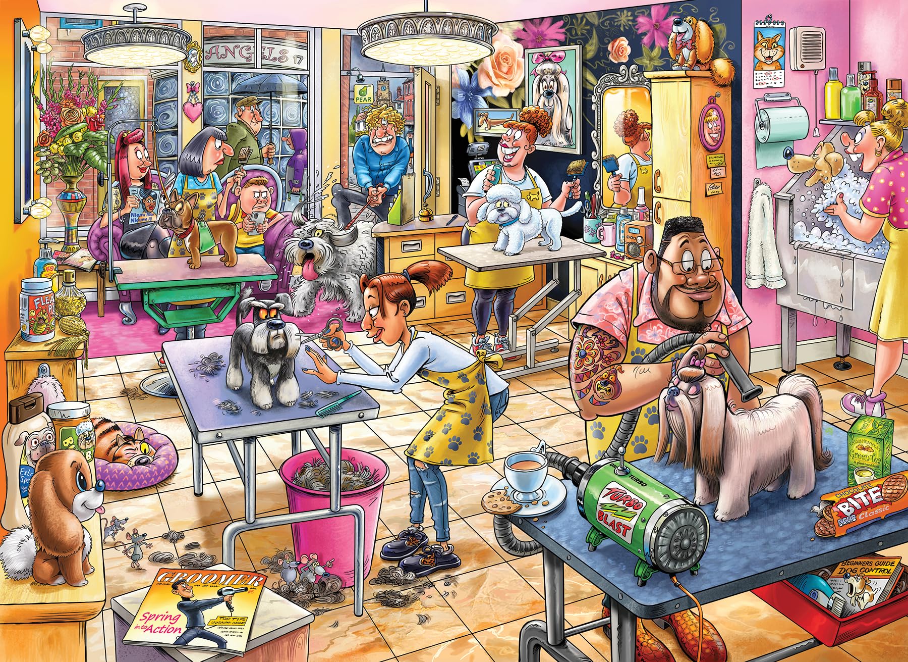 Wasgij Mystery 23: Pooch Parlour - 1000 Piece Jigsaw Puzzle for Adults 12