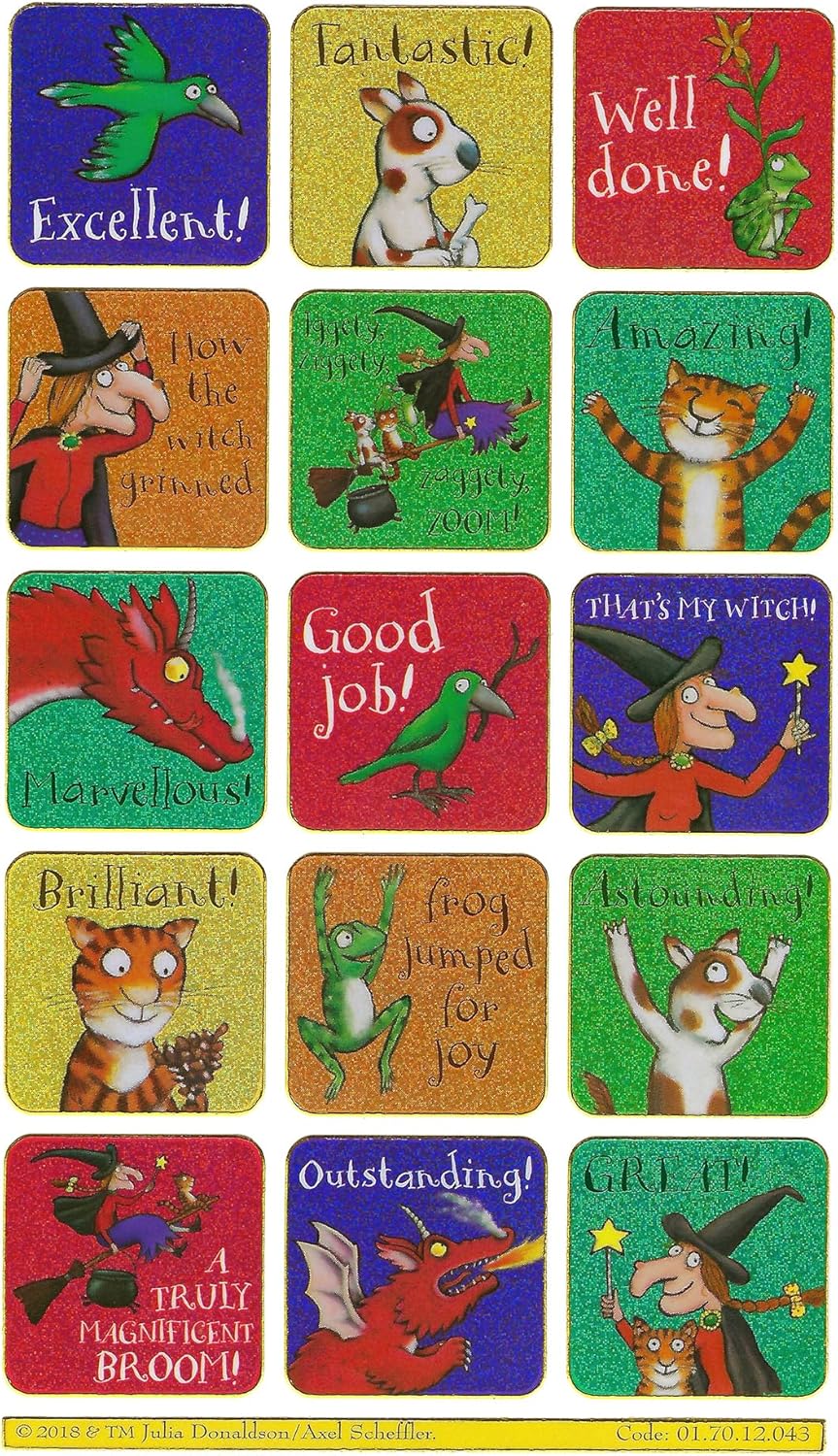 Paper Projects Room on the Broom - Sparkly Reusable Foil Reward Stickers 4