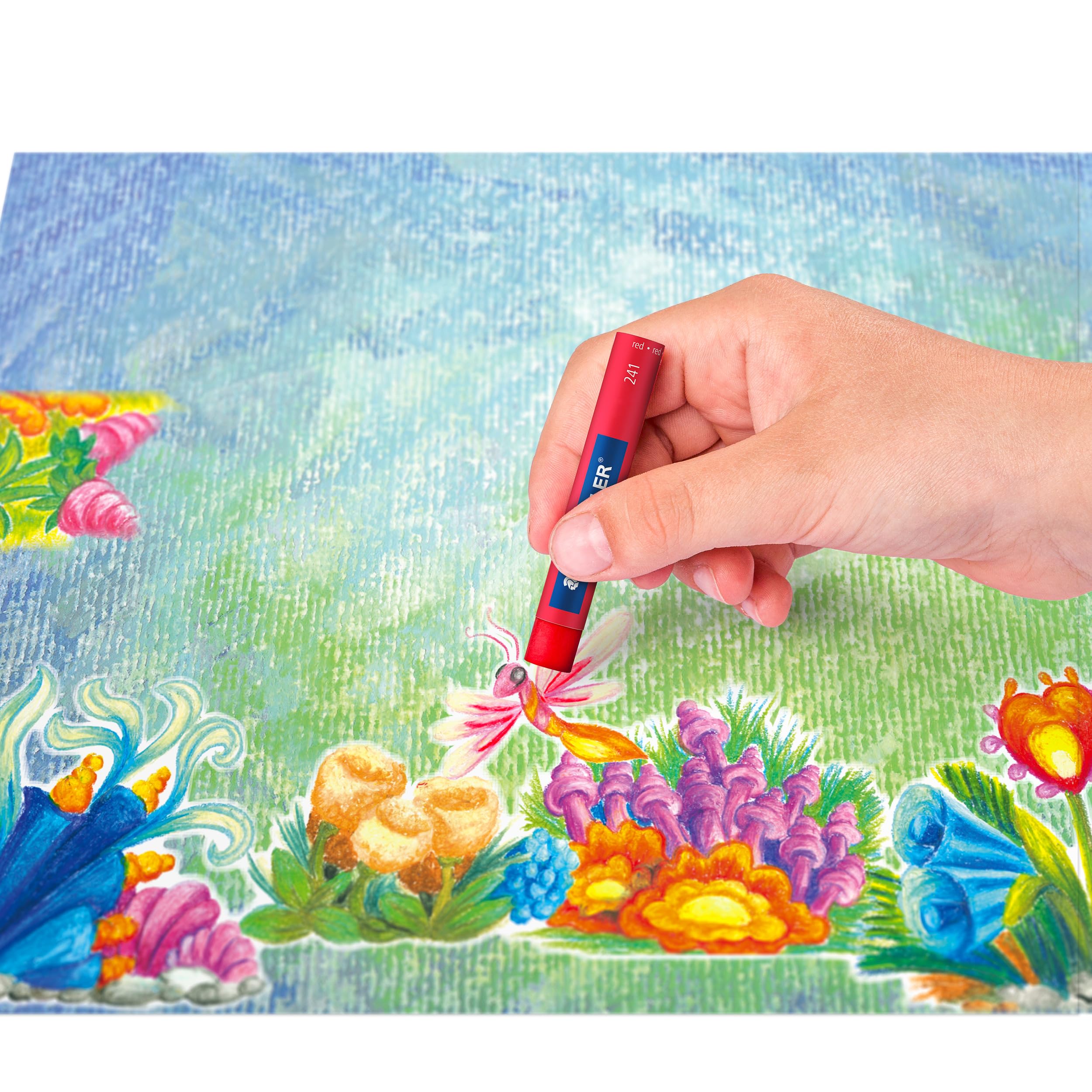 STAEDTLER Noris Oil Pastel 241 NC16 - 8mm Bold Point, Assorted Colours | Pack of 16