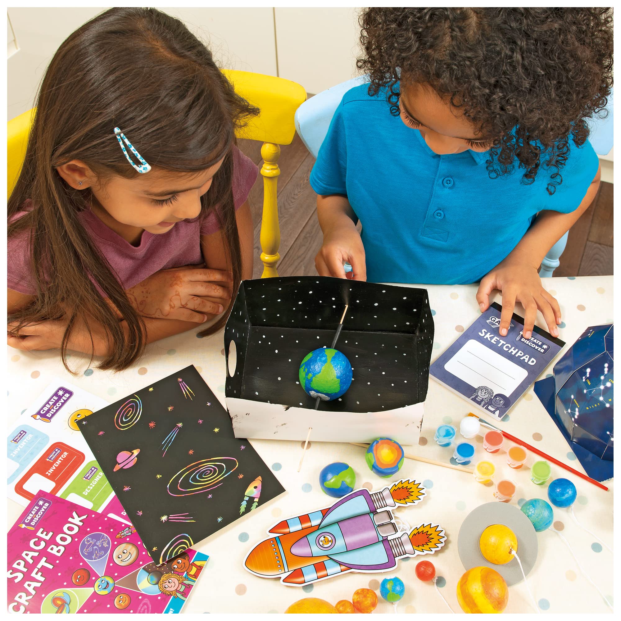 Galt Space Craft - Arts and Crafts Kit for Kids Age 5+ with 7 Space Activities 5