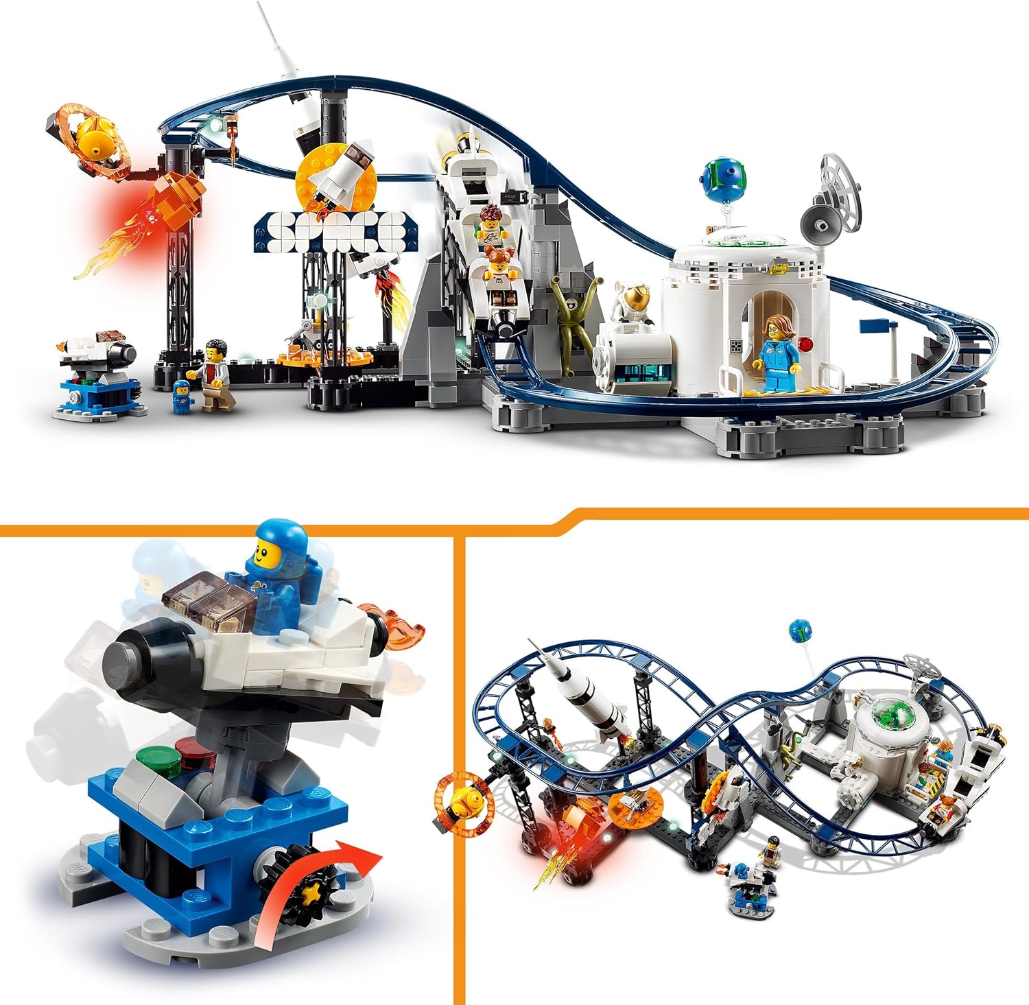 LEGO Creator 3in1 Space Roller Coaster Set - 874-Piece Building Toy for Ages 9+ 8