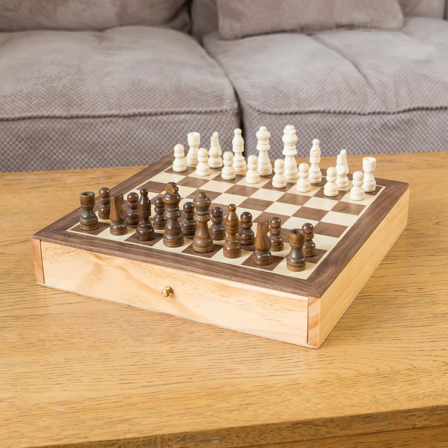 Toyrific Chess and Draughts 2-in-1 Wooden Board Game Set 7