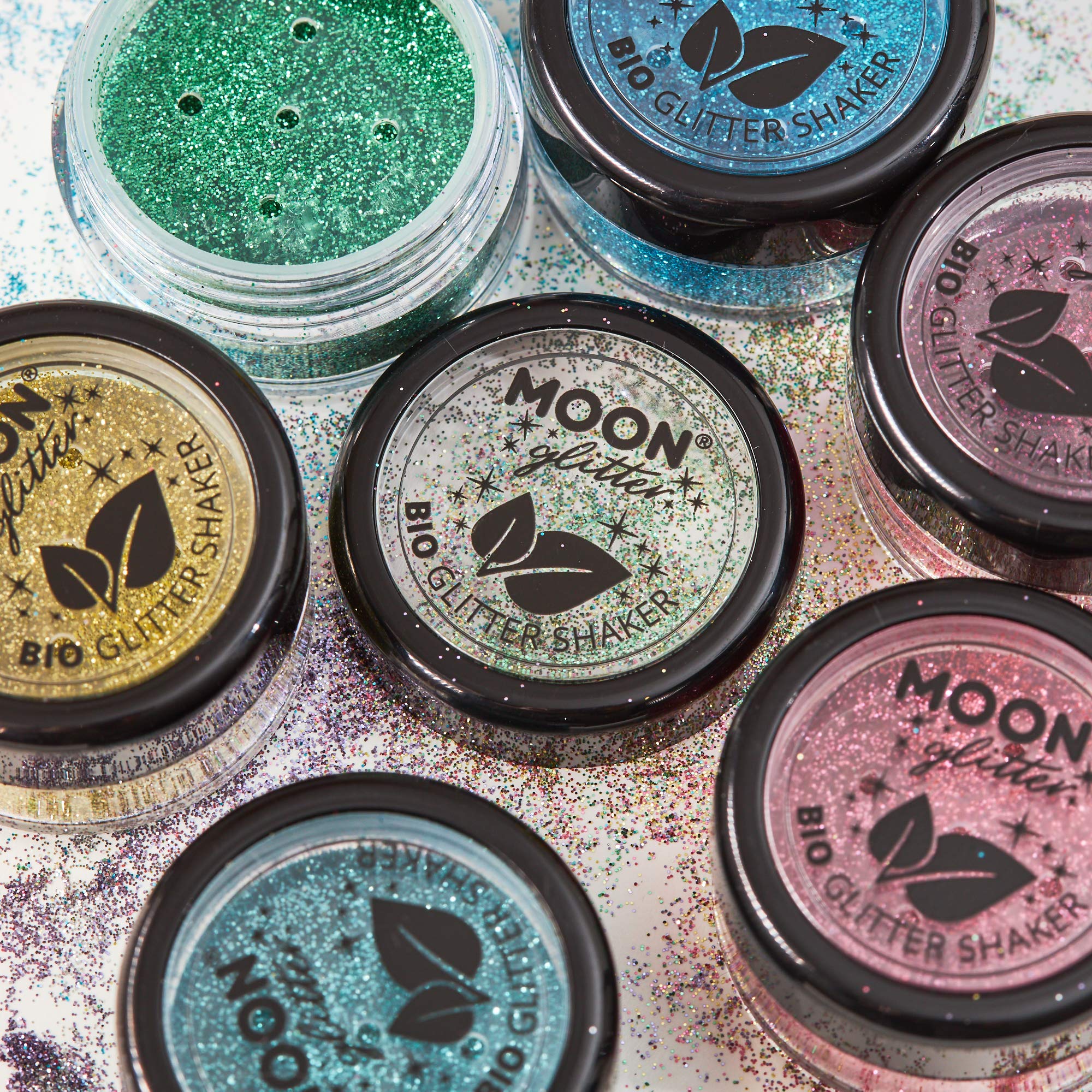 Moon Glitter - Biodegradable Eco Glitter Shaker (5g) - Green Cosmetic Bio Glitter for Face, Body, Hair, Nails 4