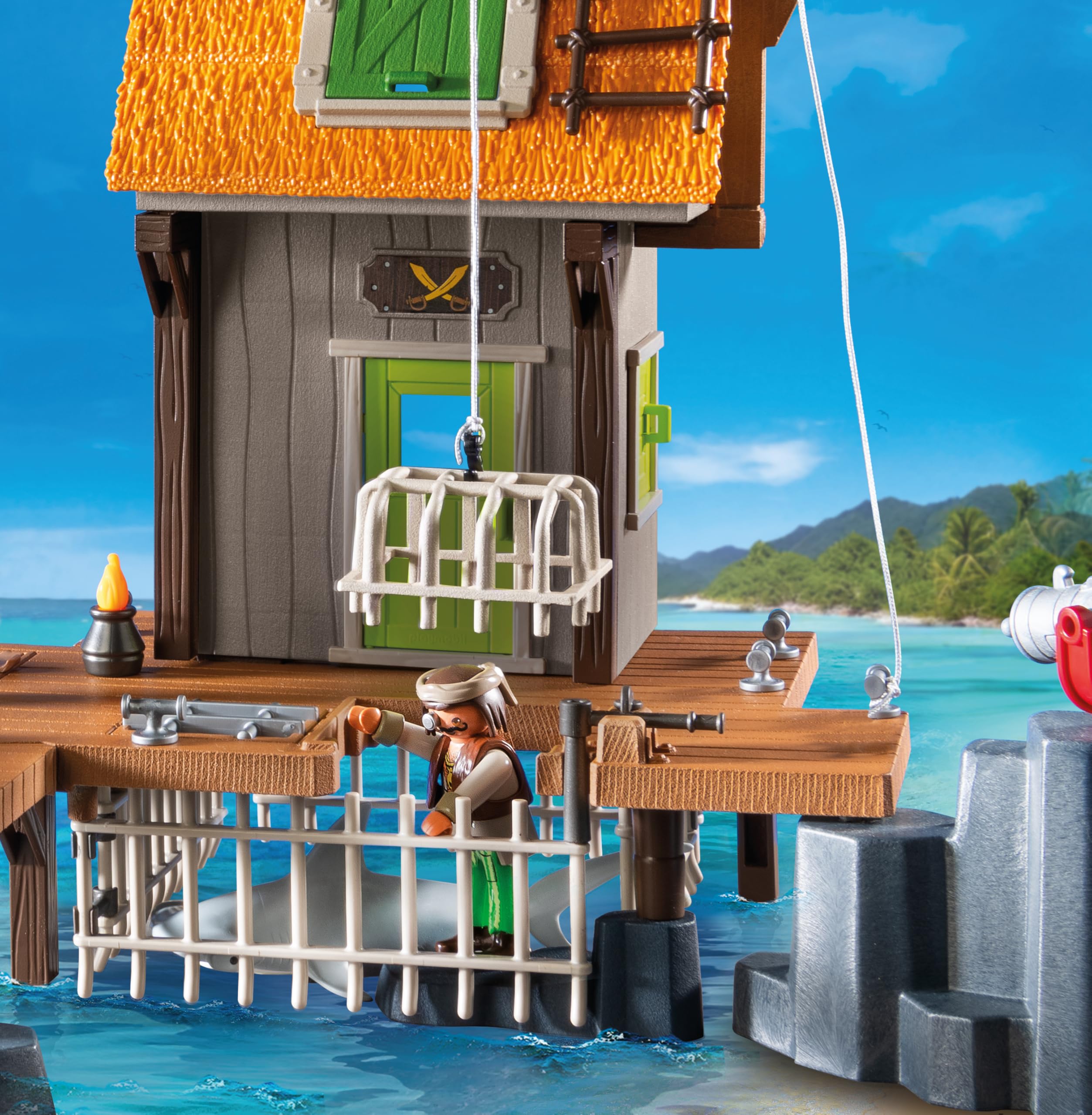 Playmobil Pirate Harbour with Prison Playset - Action Figures for Kids 4+ 3