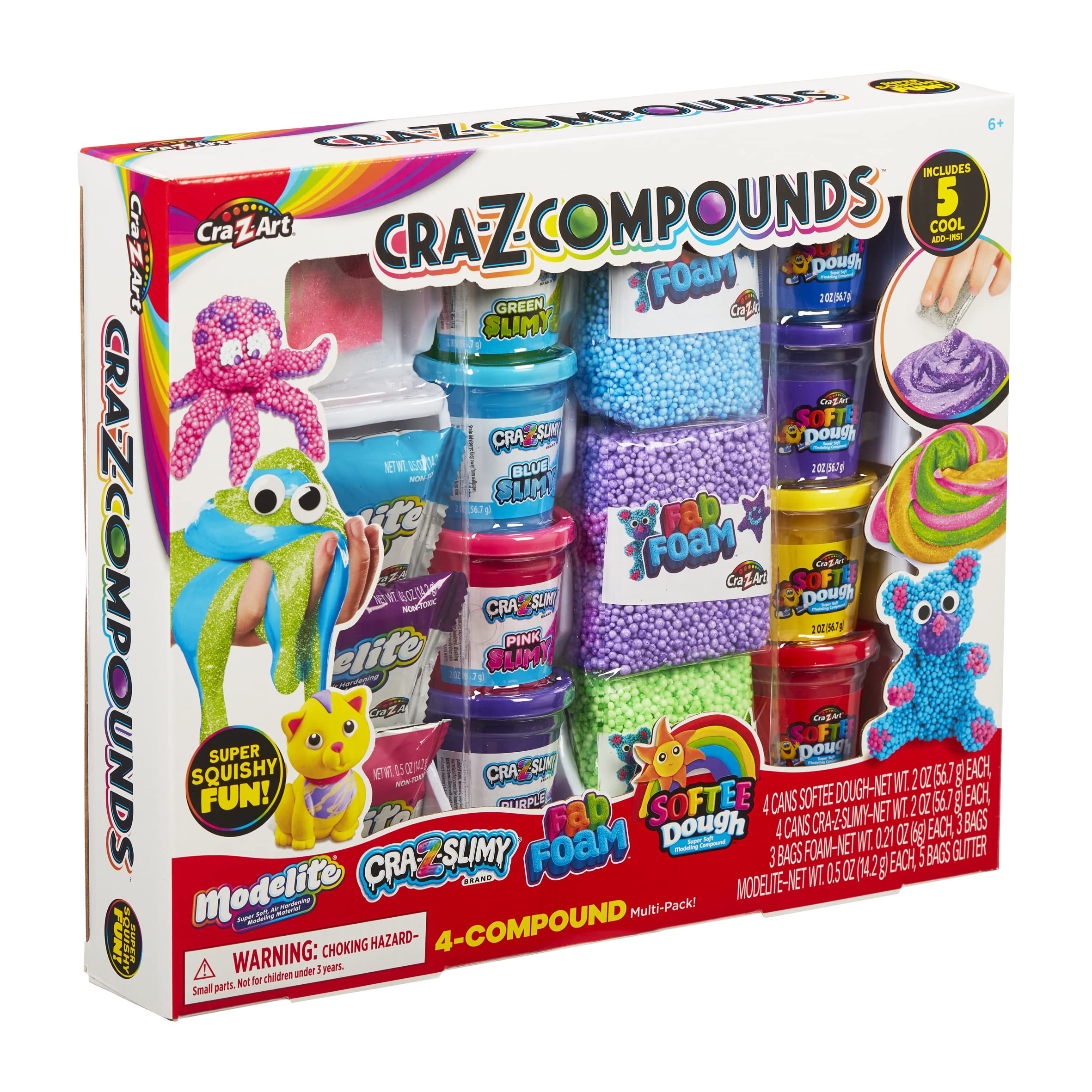 Cra-Z-Slimy Slime Compound Set - 4 Unique Sensory Compounds for Kids 6+ 8