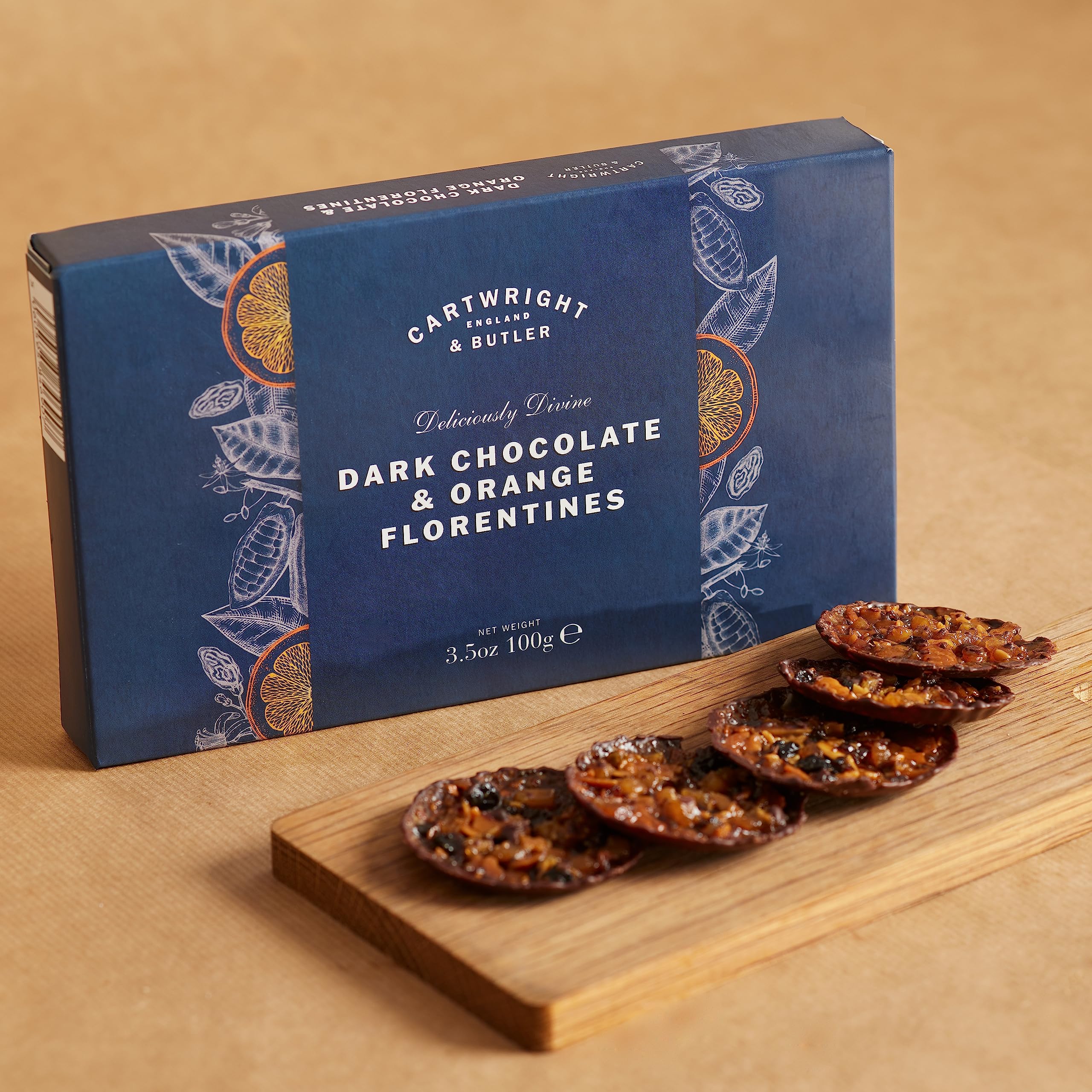 Cartwright & Butler - Dark Chocolate & Orange Florentines