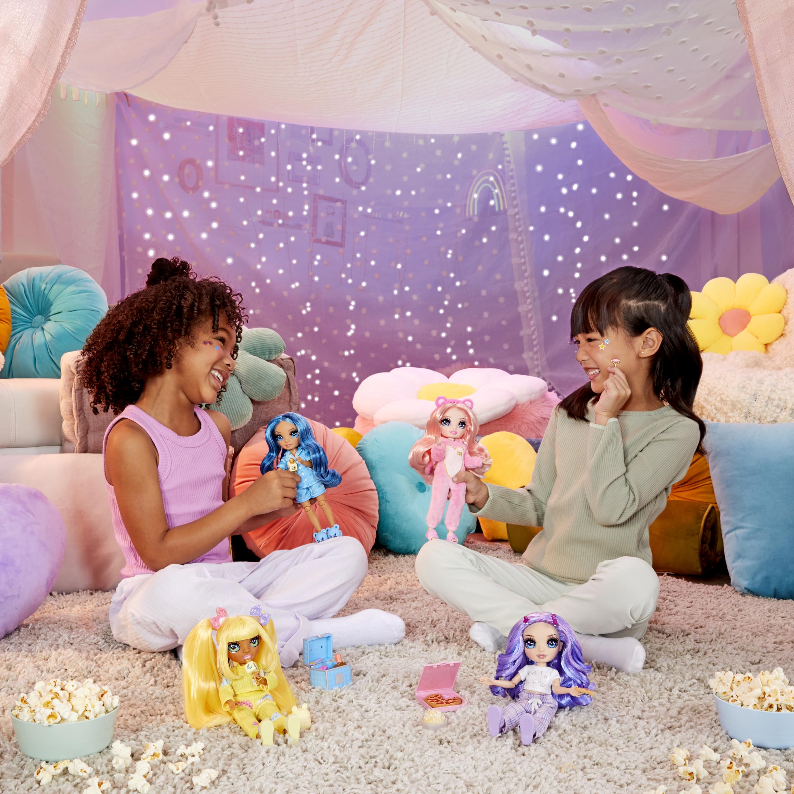 Rainbow High Junior High PJ Party - Bella (Pink) - 22 cm Posable Doll with Spa Accessories - Ages 4-12 14