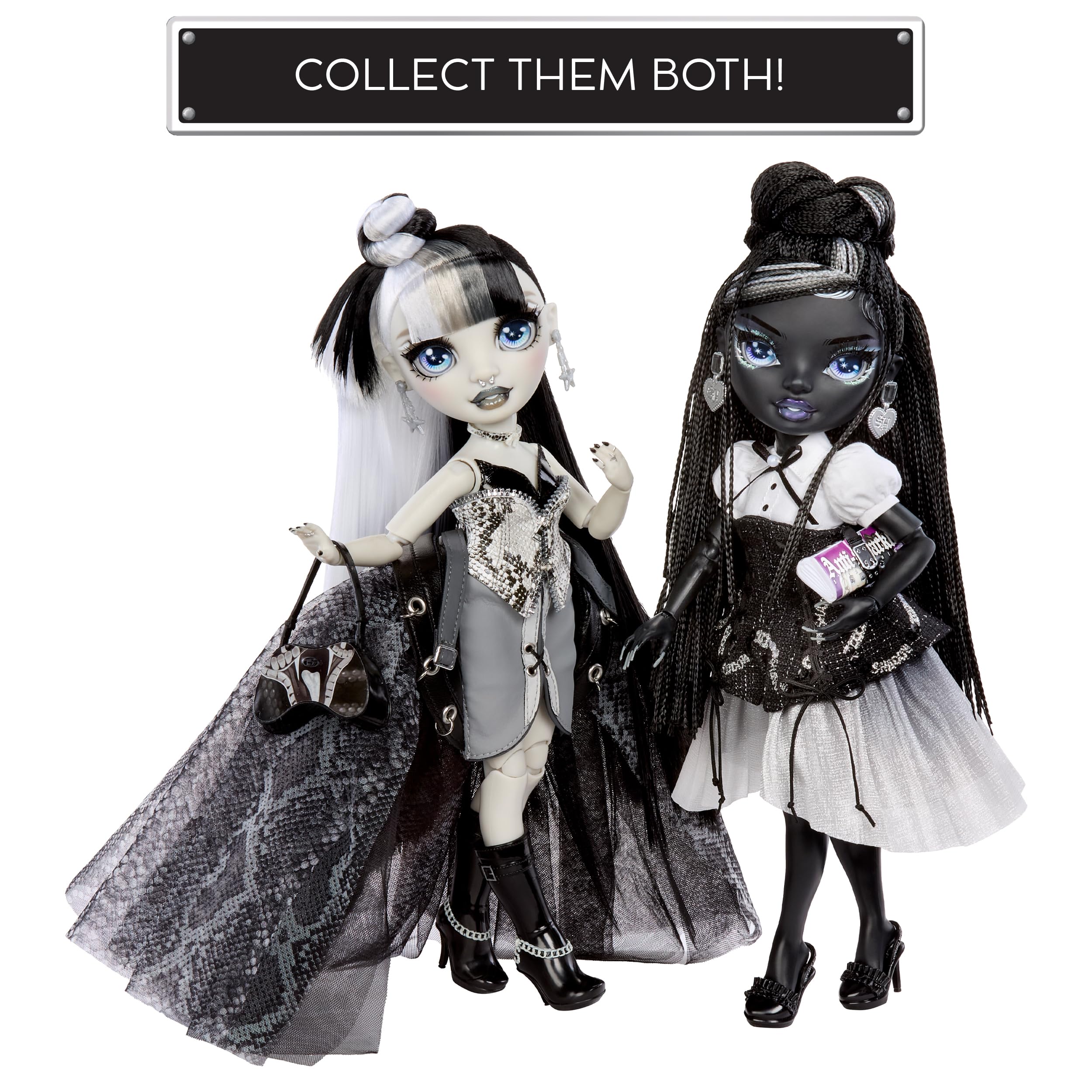 Rainbow High Shanelle Onyx Shadow High Fashion Doll - 28 cm, Black Hair, Articulated with Luxe Couture Outfit 7