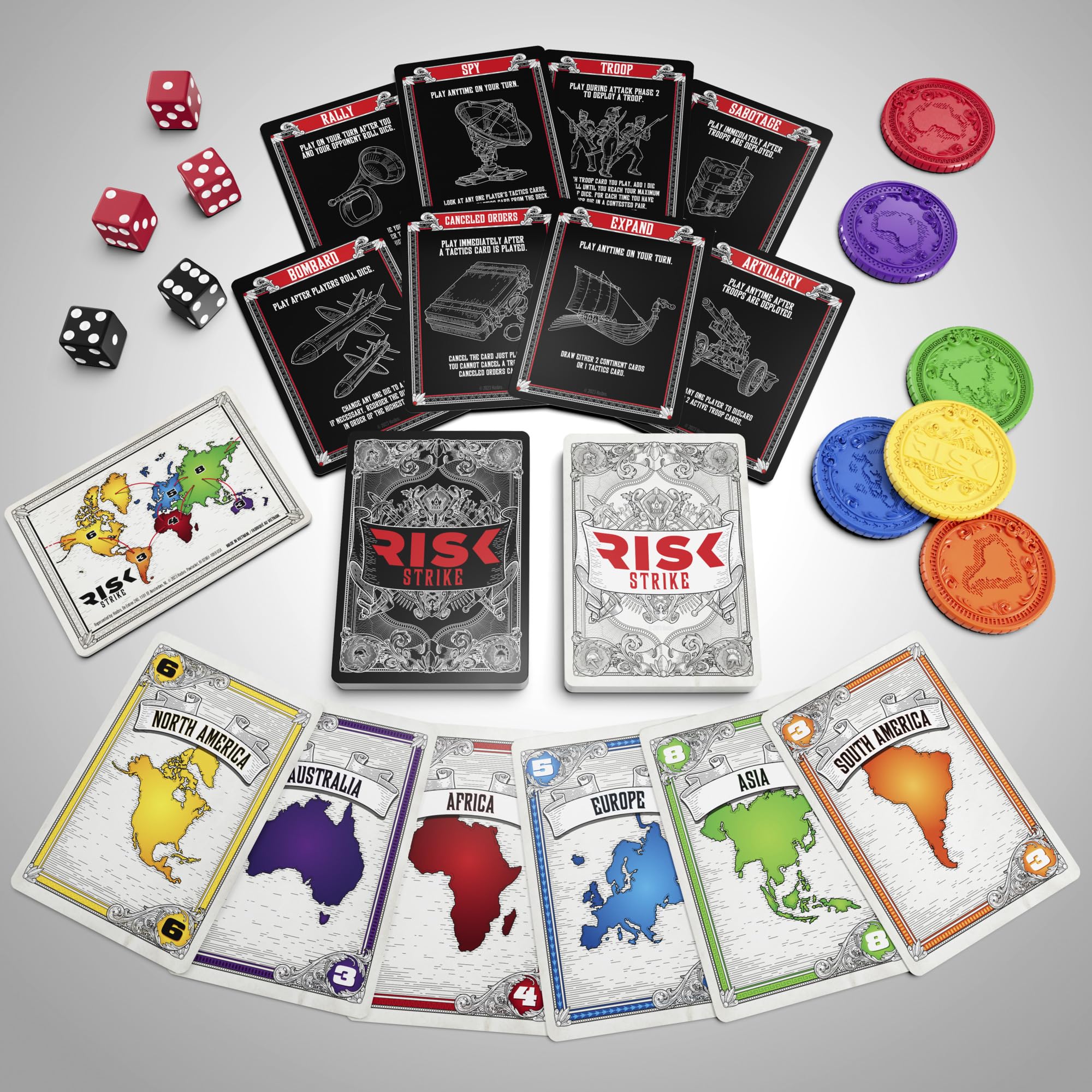 Hasbro Risk Strike Cards and Dice Game, Strategy Card Game for 2-5 Players, Ages 10 and Up 7
