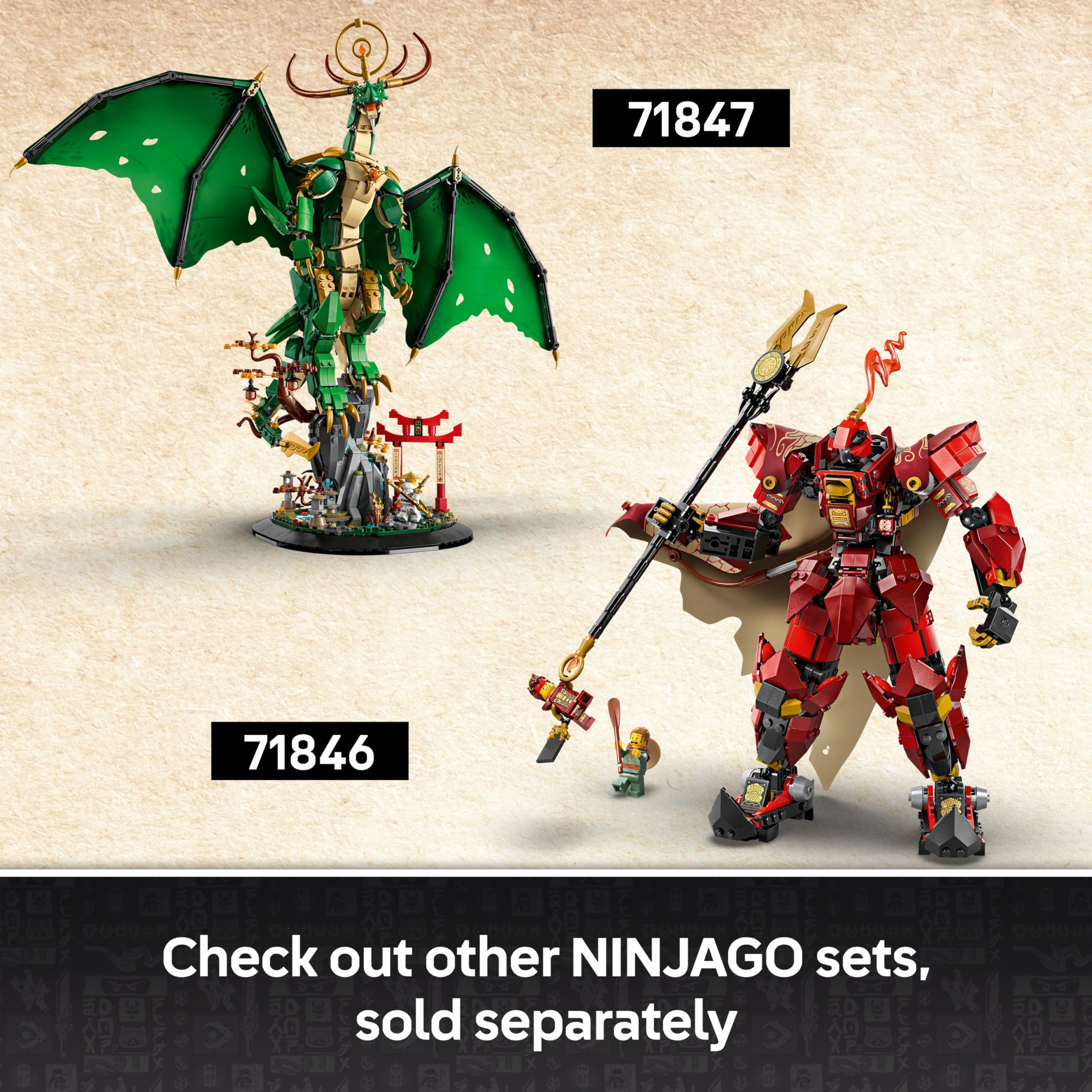LEGO NINJAGO The Guardian Dragon 71847 Building Set | Ages 14+ | Includes Master Wu Minifigure 8