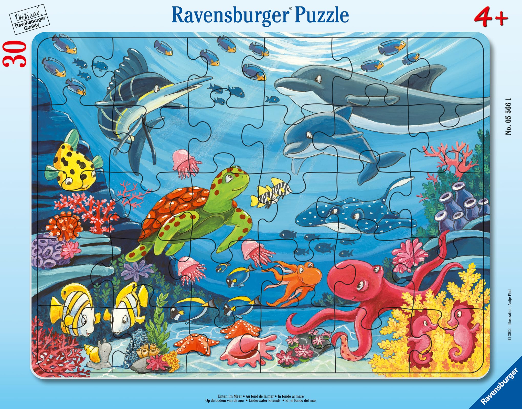 Ravensburger Underwater Friends Jigsaw Puzzle - 30 Pieces with Frame | Ages 4+ 1