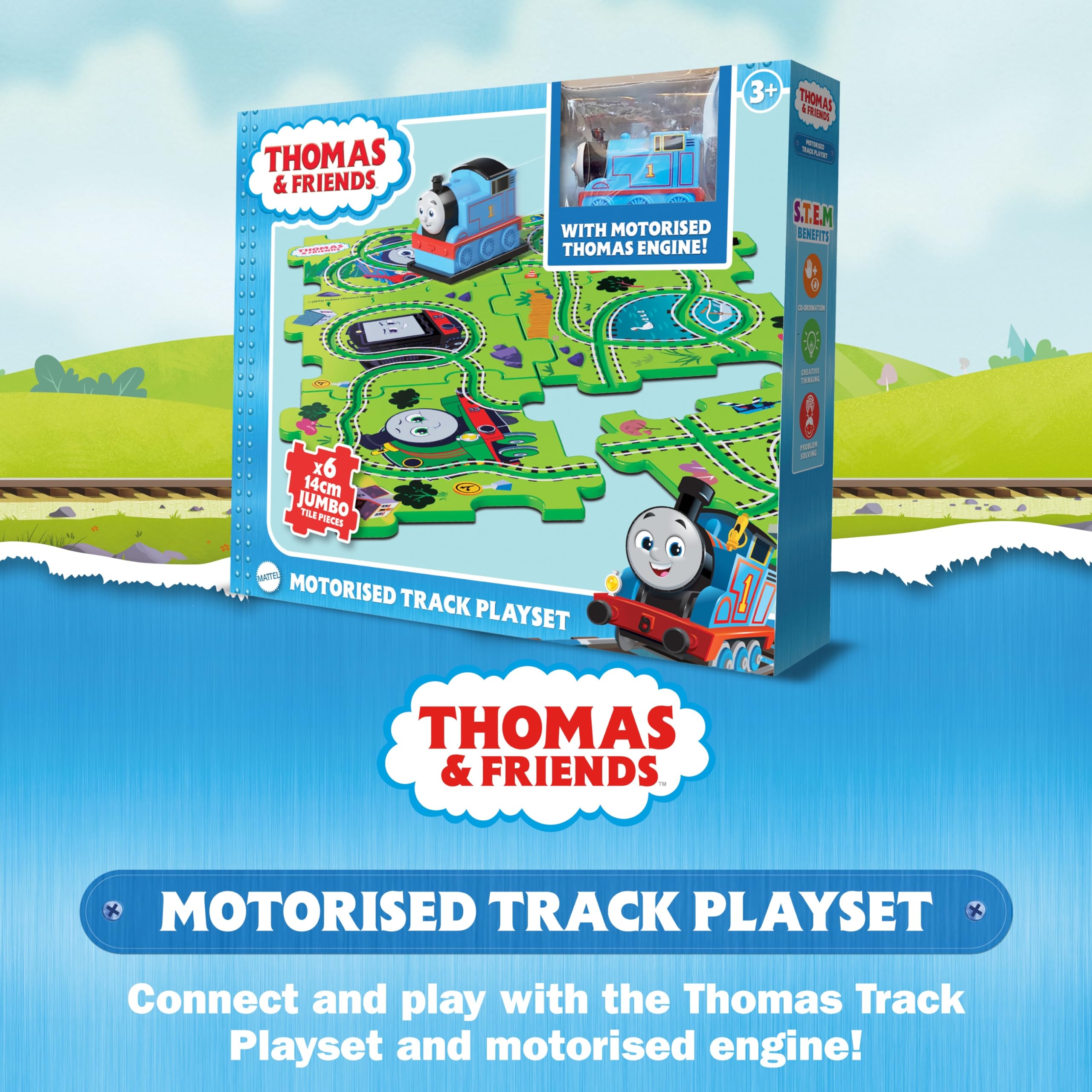 Thomas the Tank Engine Motorised Train Set - 6 Jumbo Puzzle Pieces, 50 Track Combinations 5
