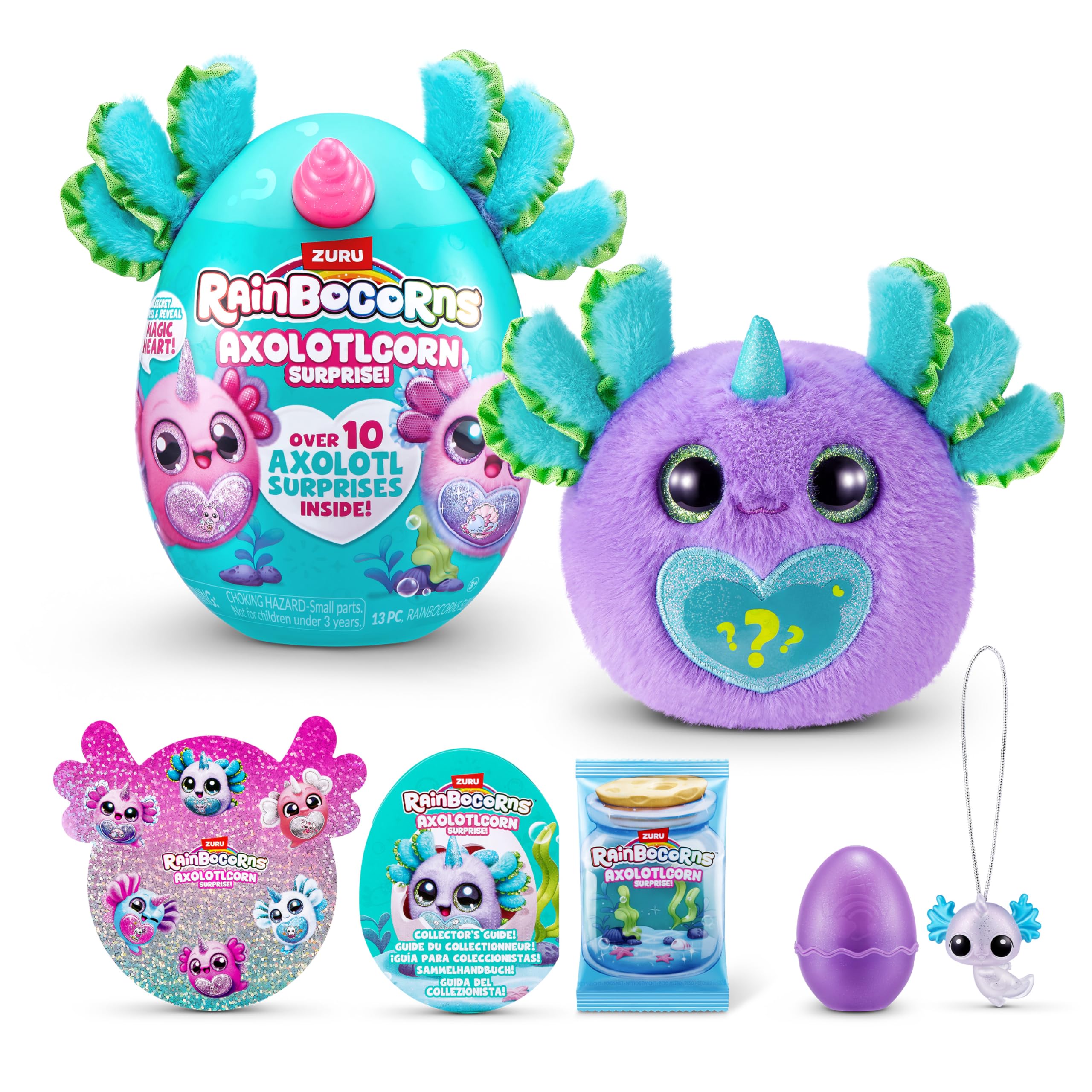Rainbocorns Axolotlcorn Surprise by ZURU - Collectible Plush Toy for Girls 3+