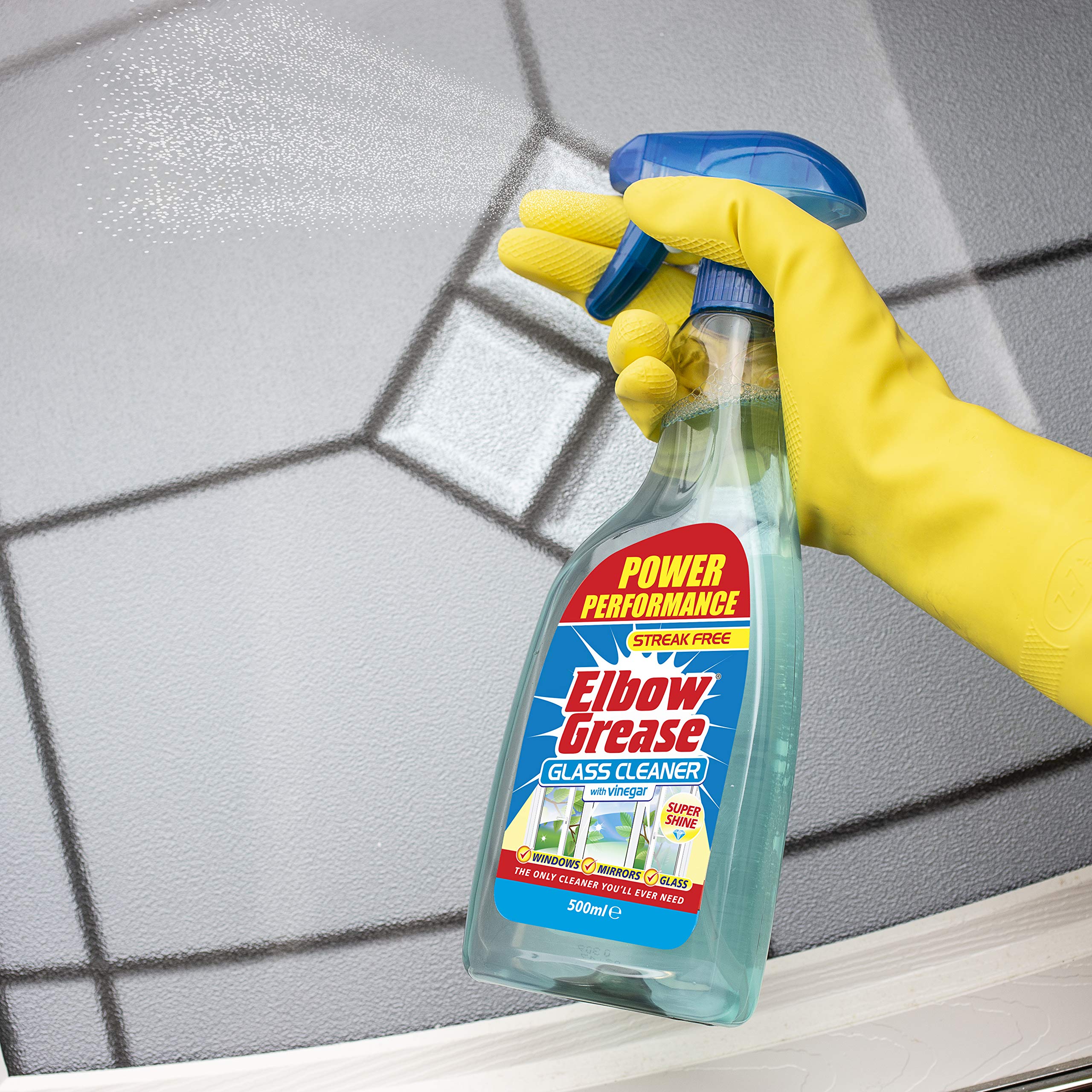 Elbow Grease Glass Cleaner with Vinegar - 500 ml Spray for Windows, Mirrors & Glass Surfaces 7