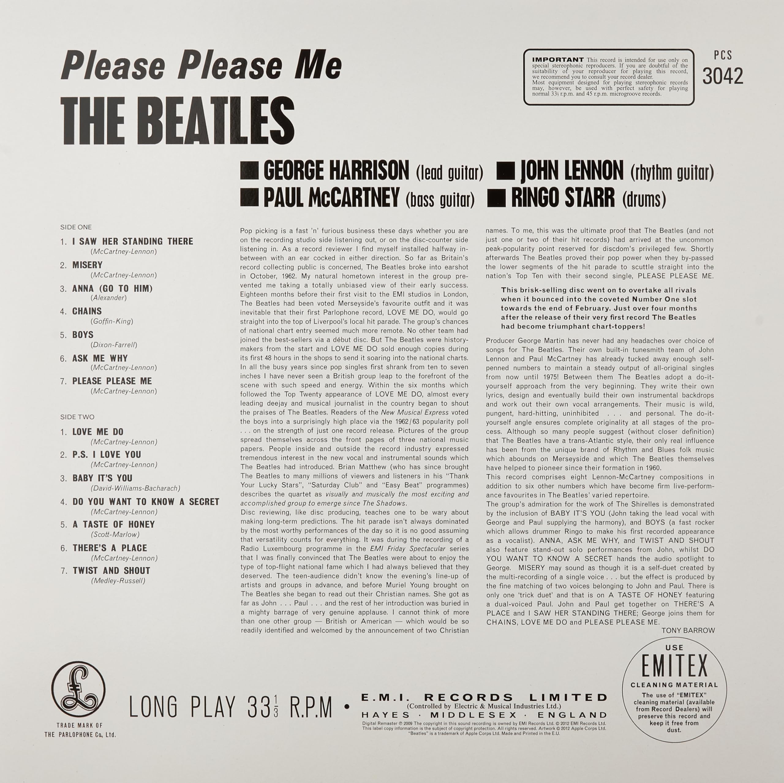 The Beatles - Please Please Me [180 Gram Vinyl LP]