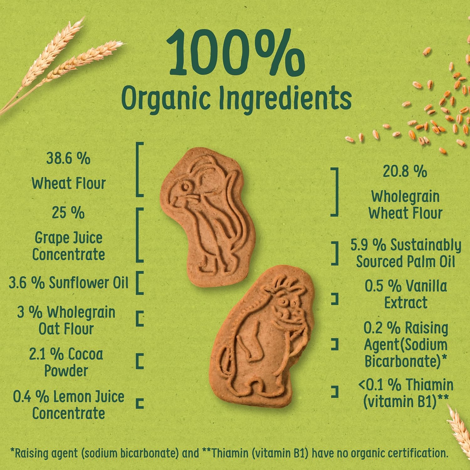 Organix - Gruffalo Biscuits Organic Cocoa & Vanilla Toddler Snacks Multipack 5