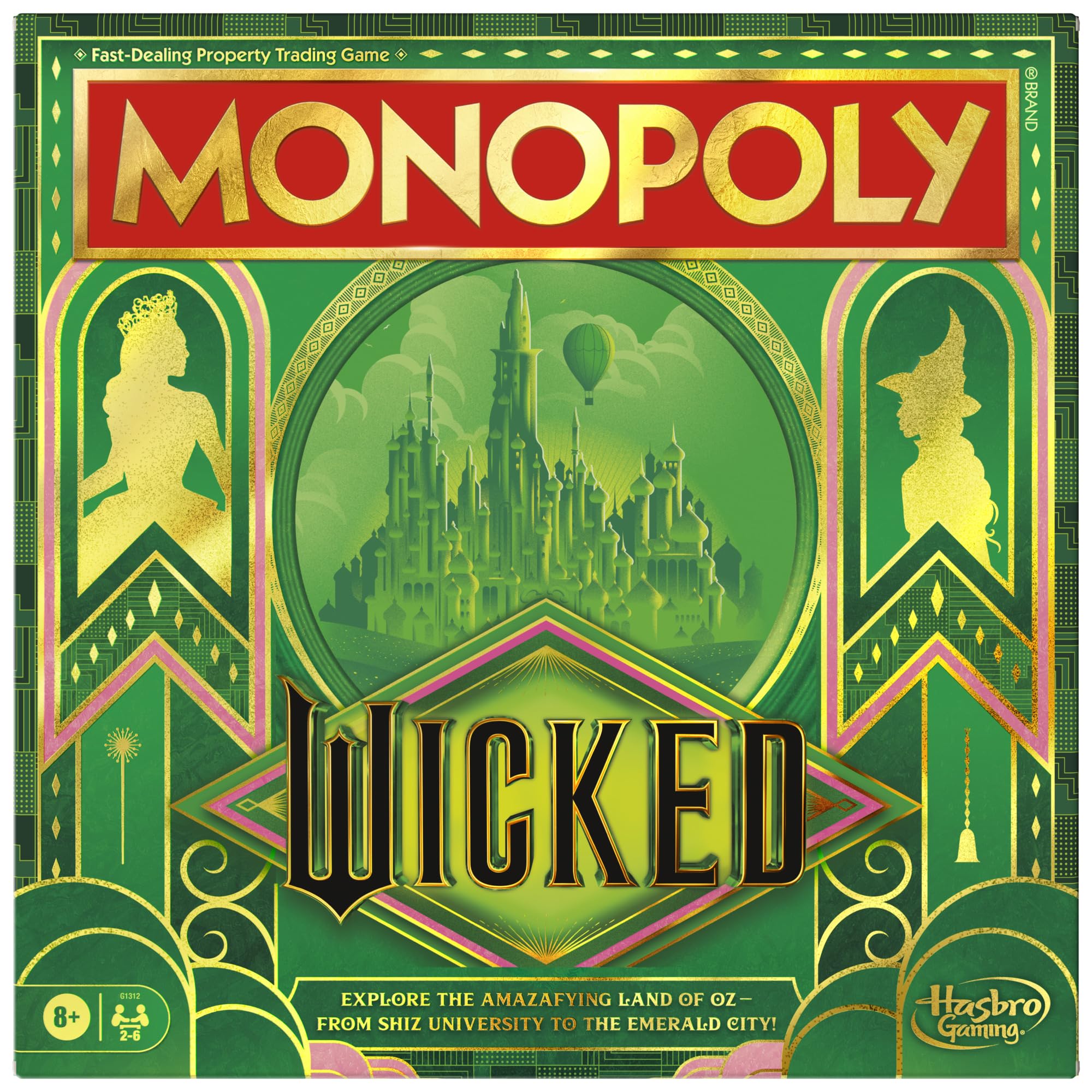 Monopoly Wicked Board Game - Official Edition Featuring Wicked Movie Theme