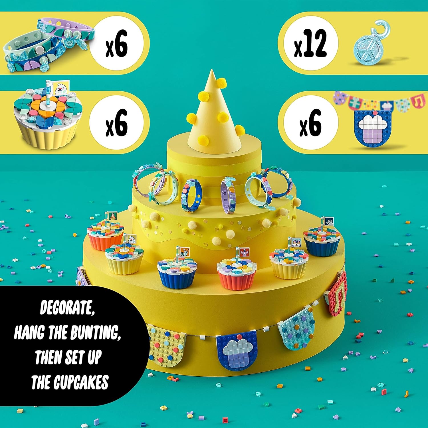 LEGO DOTS Ultimate Party Kit 41806 - DIY Party Craft Set with Cupcakes, Bracelets & Bunting for Kids 6+ 6