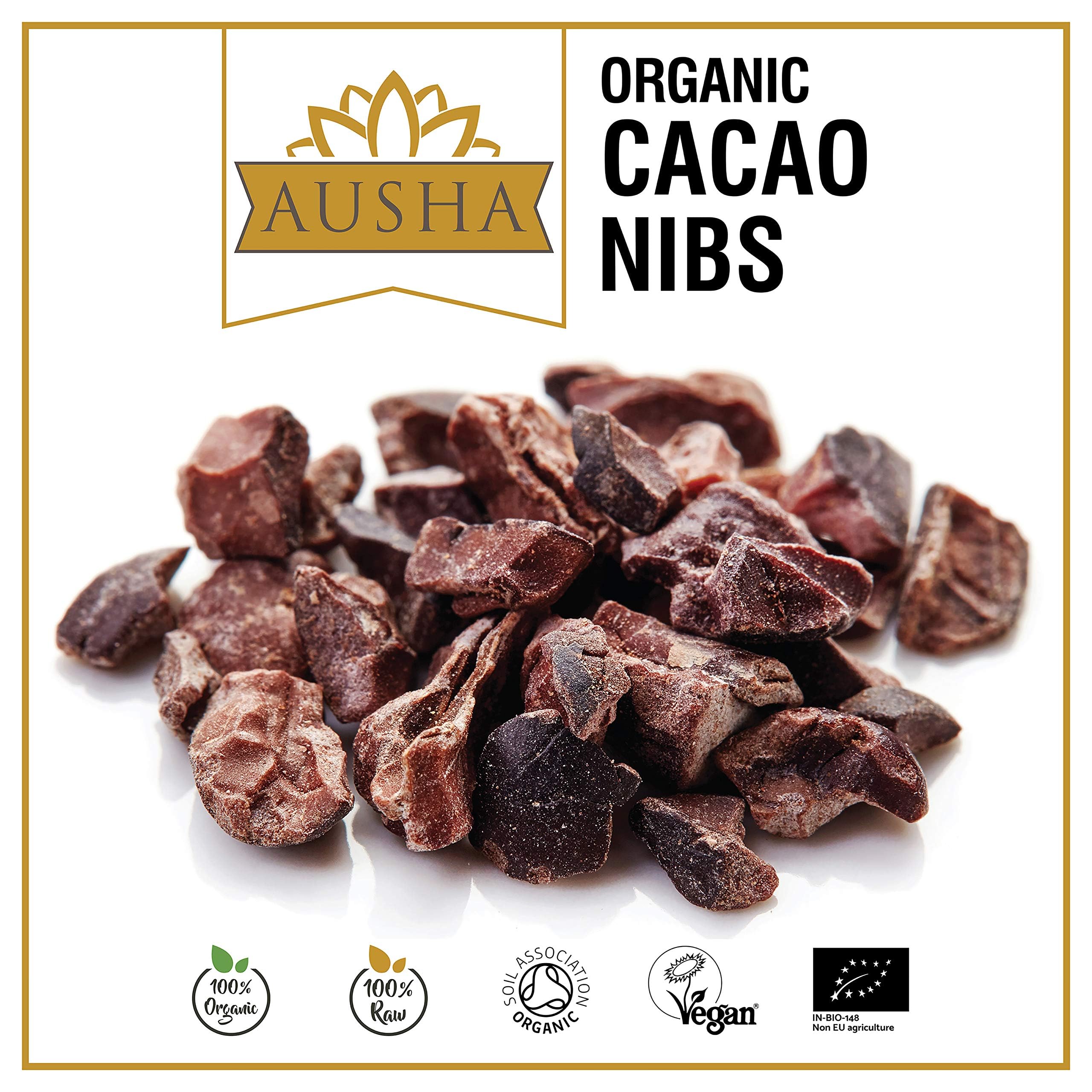 Ausha Organic Raw Cacao Nibs 200g - 1* Great Taste Award 2024 - Soil Association Certified 15