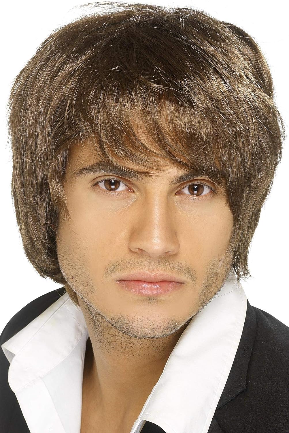 Smiffys Boy Band Brown Short Style Wig