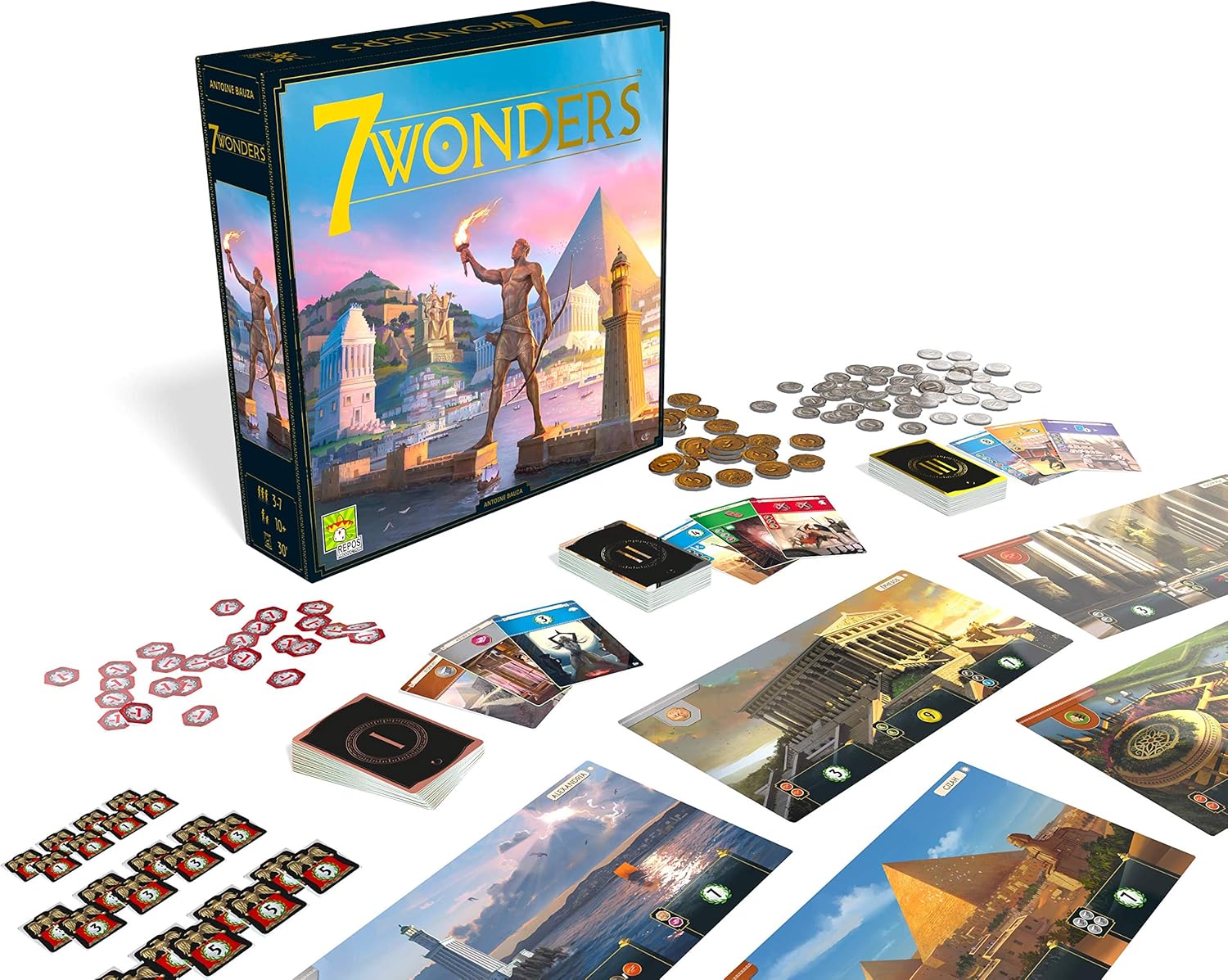 Repos Production 7 Wonders 2nd Edition Board Game 15