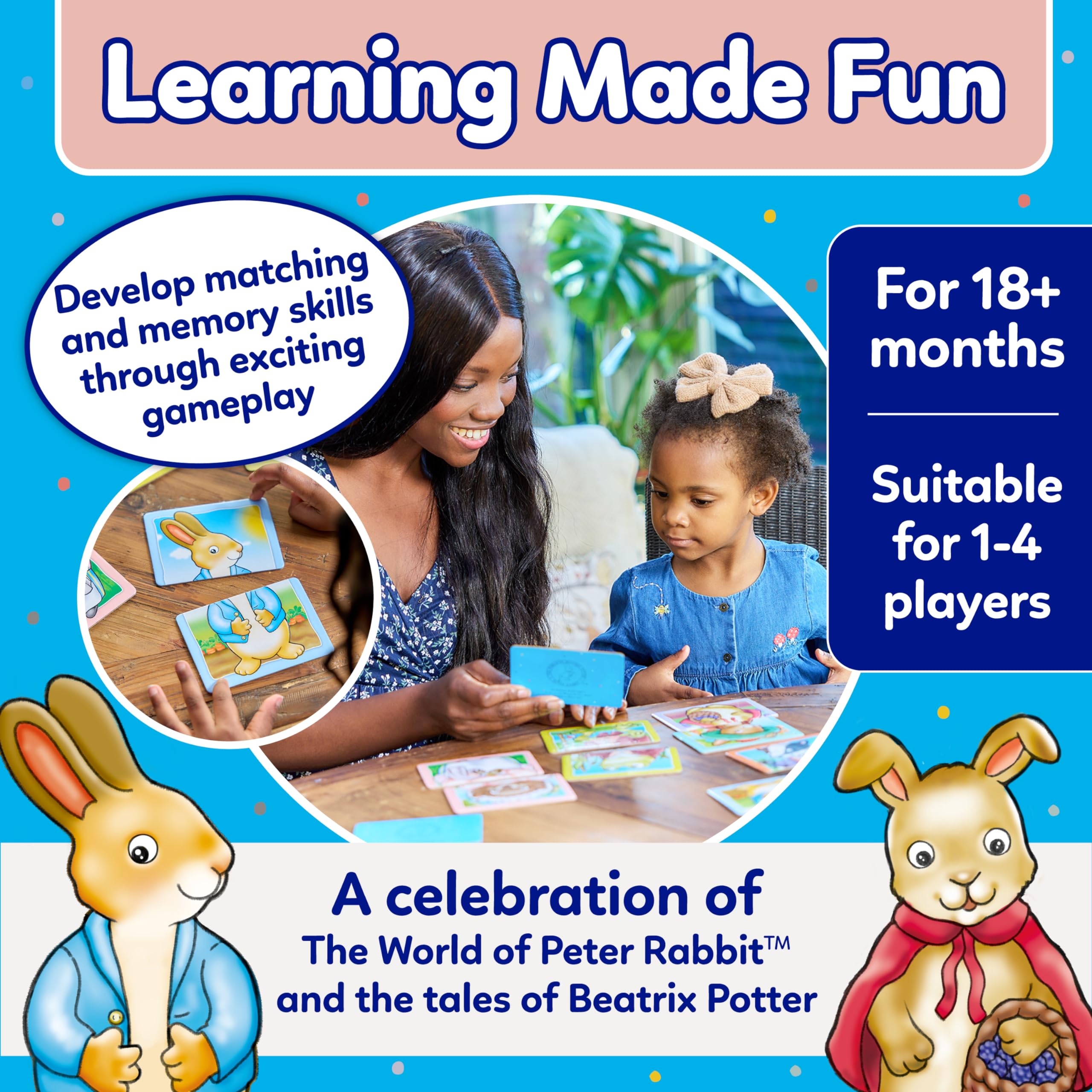 Orchard Toys Peter Rabbit Heads and Tails Game - Matching Pairs and Memory Card Game for Toddlers 18 Months+ 6