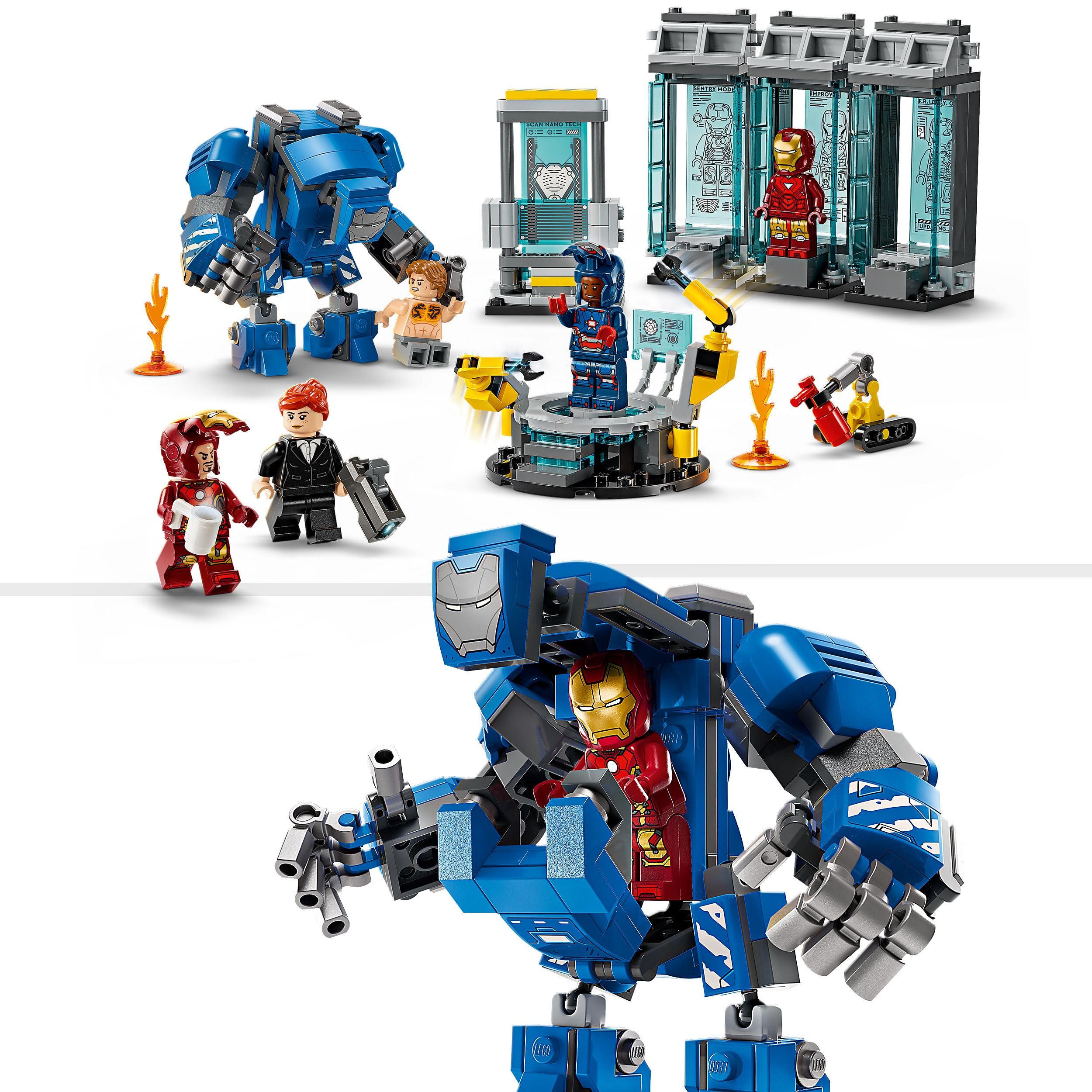 LEGO Marvel Iron Man’s Laboratory: Hall of Armour - Super Hero Building Toy Set for Ages 8+ 6