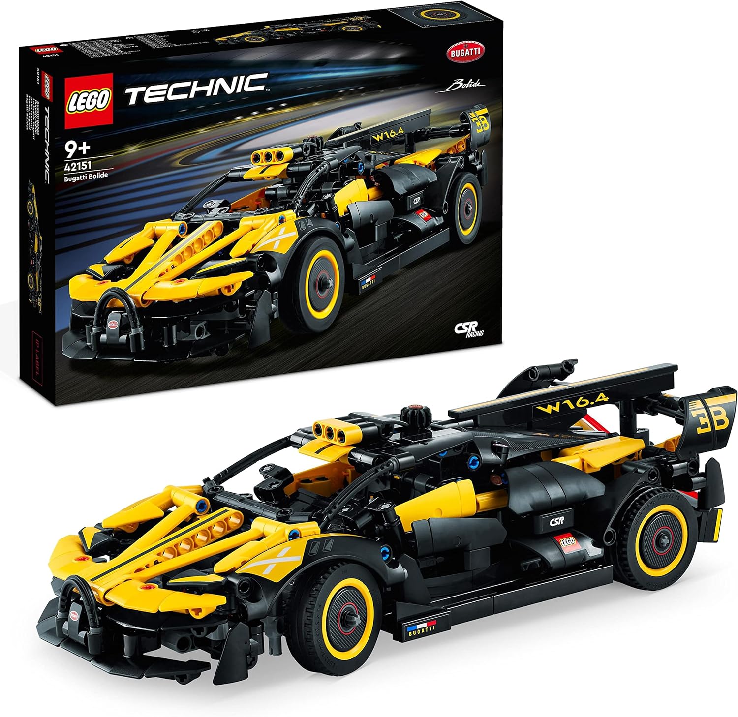 LEGO Technic Bugatti Bolide 42151 Building Set - Working W16 Engine & Scissor Doors for Ages 9+