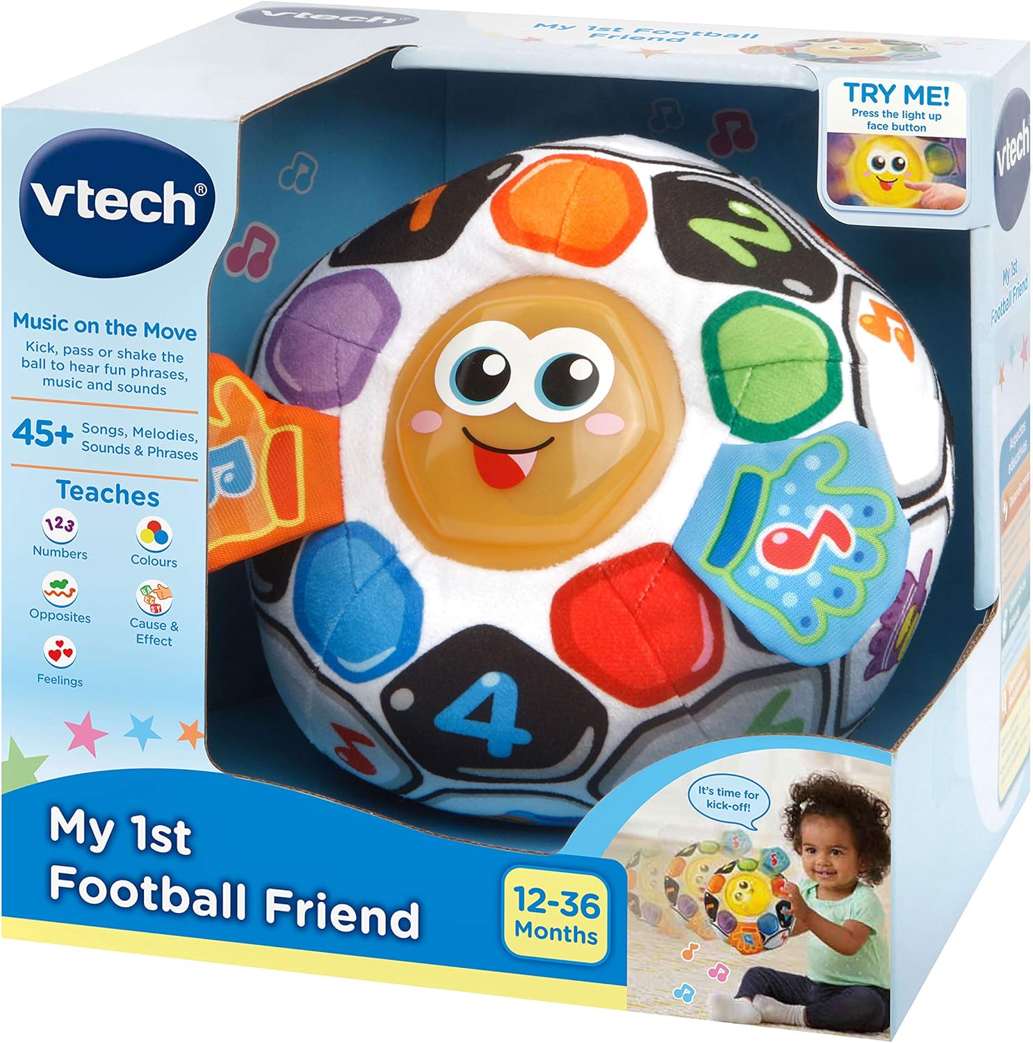 VTech My 1st Football Friend - Interactive Musical Plush Toy for Toddlers 12M+ 6