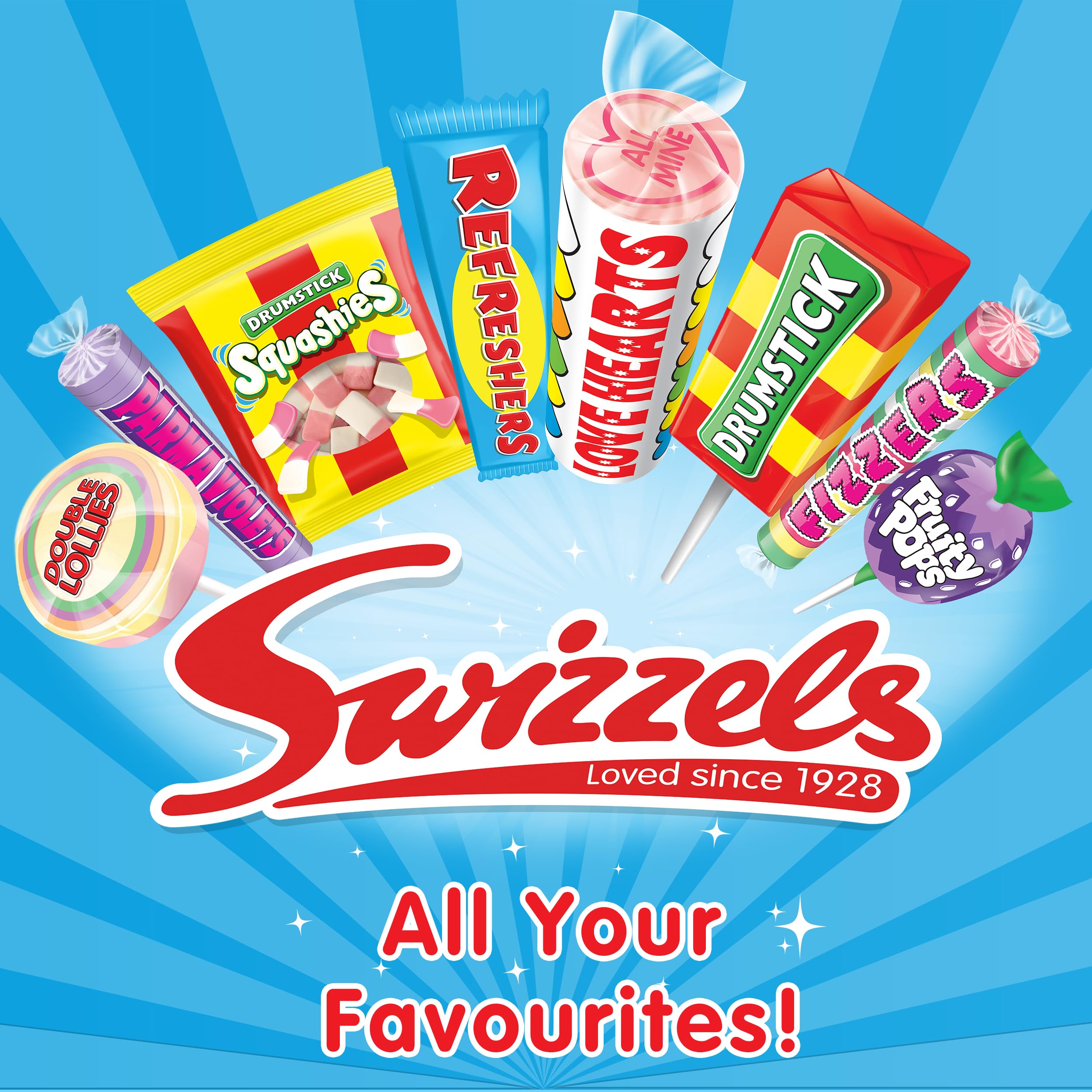 Swizzels Original Double Lollies - Assorted Fruity Sweets in Can 6