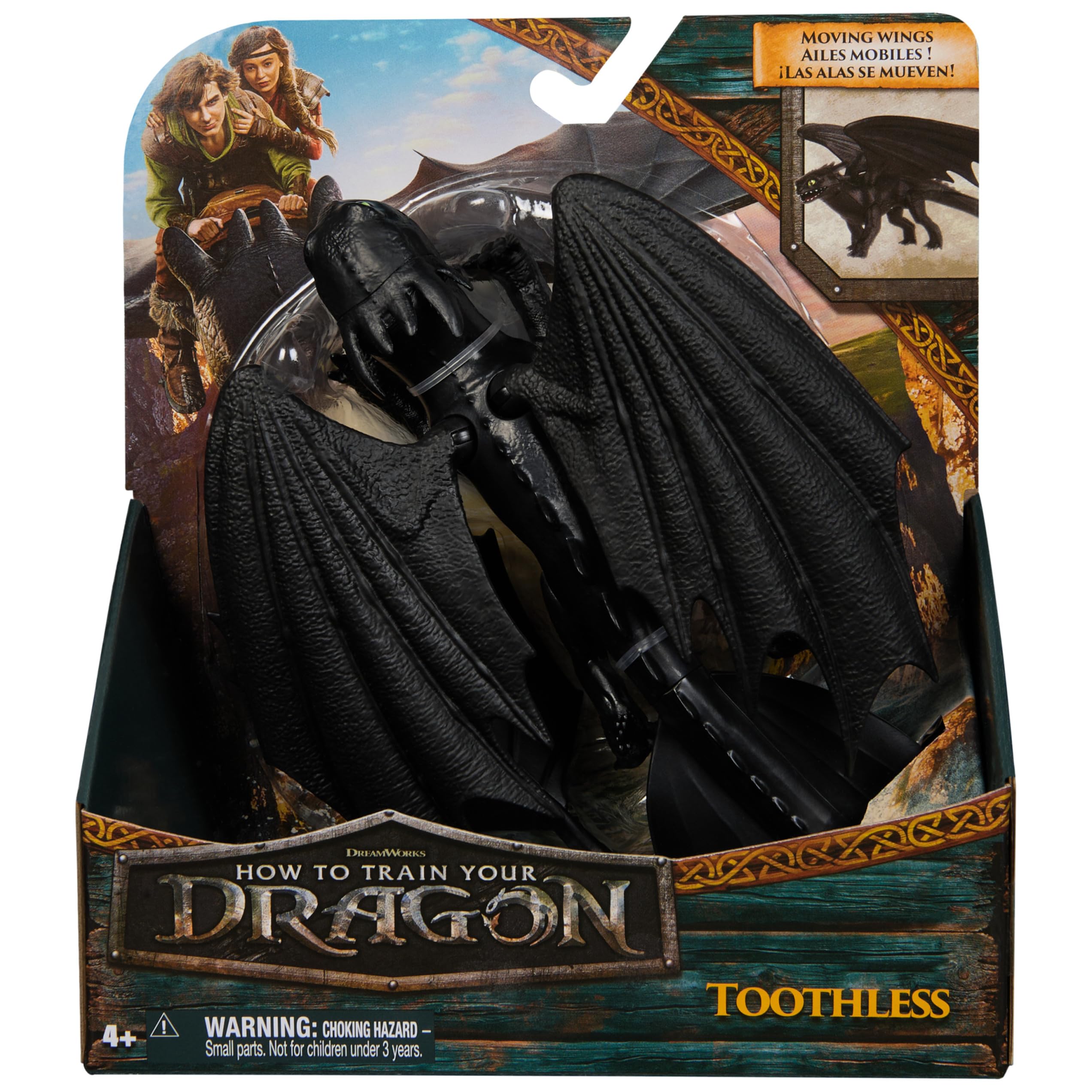 Dreamworks Dragons Toothless Action Figure - 23 cm, Moving Wings/Legs | Ages 4+