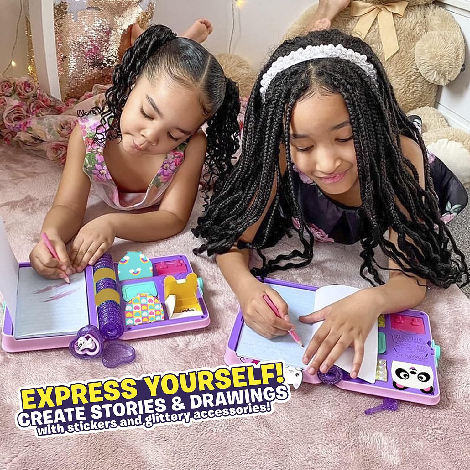 Funlockets Secret Journal NEW Glitter Edition. Secret Lockable Girl’s Diary with 9