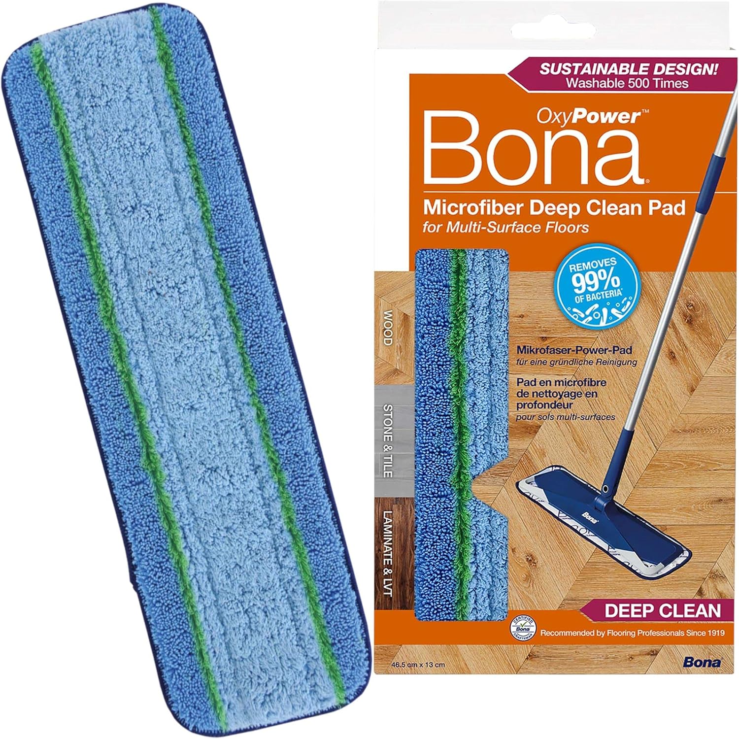 Bona Microfibre Deep Cleaning Pad for Wood and Hard-Surface Floors - CA101059