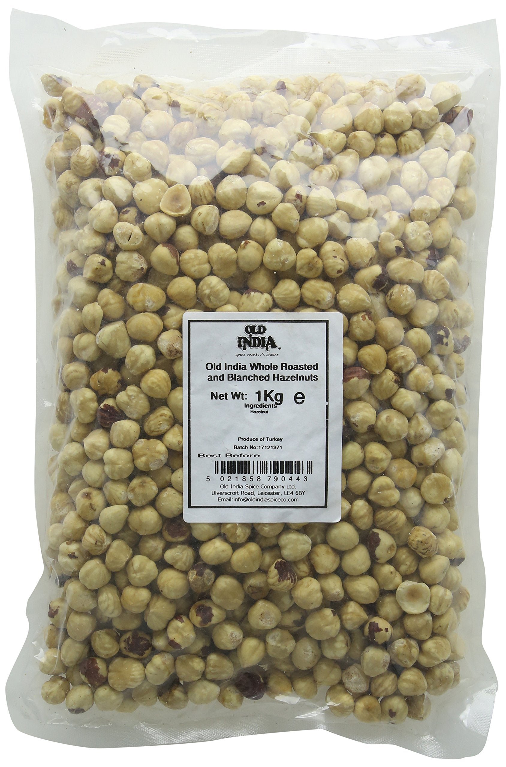 Old India Whole Roasted and Blanched Hazelnuts - 1kg Pack | High Protein & Fibre 1
