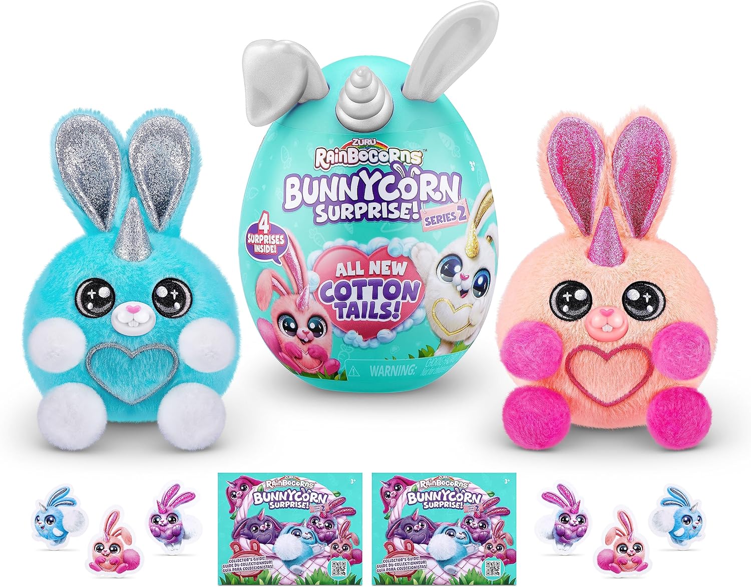 Rainbocorns Bunnycorn Series 2 - 2 Pack Collectible Plush with 4 Surprises