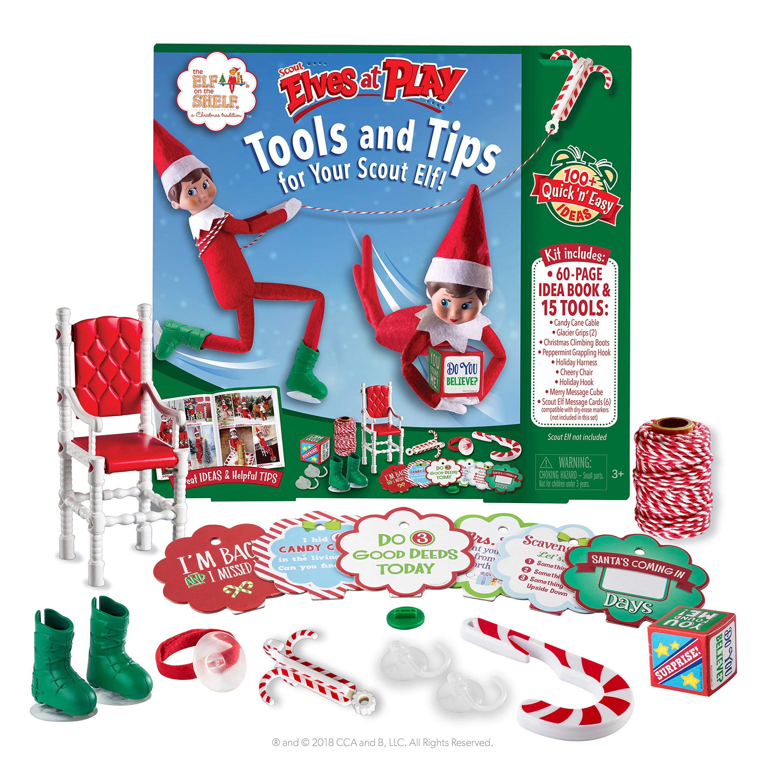 The Elf on the Shelf Scout Elves at Play Kit - 20-Piece Set with 60-Page Elf Ideas Book & Accessories 9