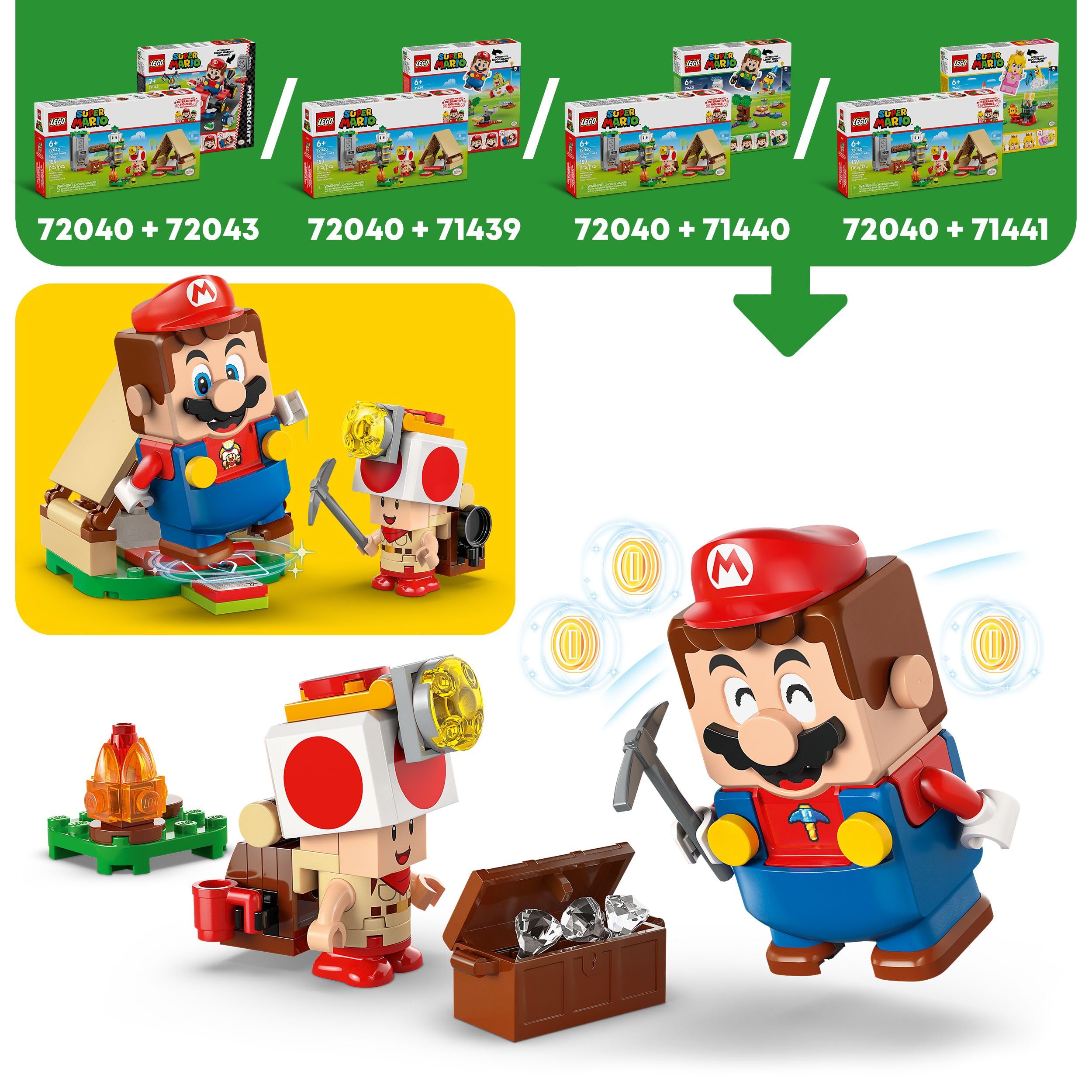 LEGO Super Mario Captain Toad's Camp - Interactive Building Set with 3 Figures for Kids 6+ 8