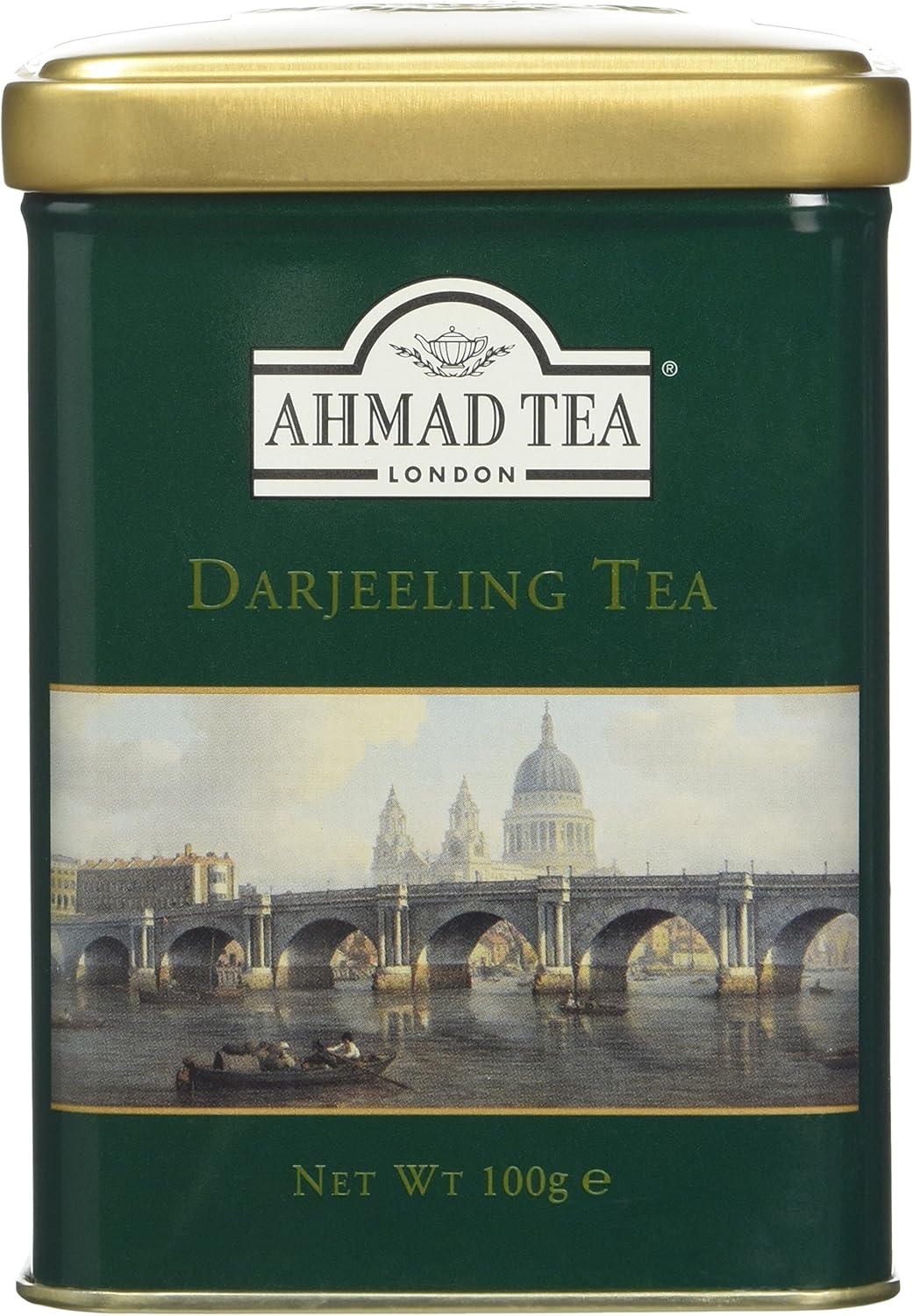 Ahmad Tea - English Scene Caddy with Darjeeling Loose Leaf Tea (100g)