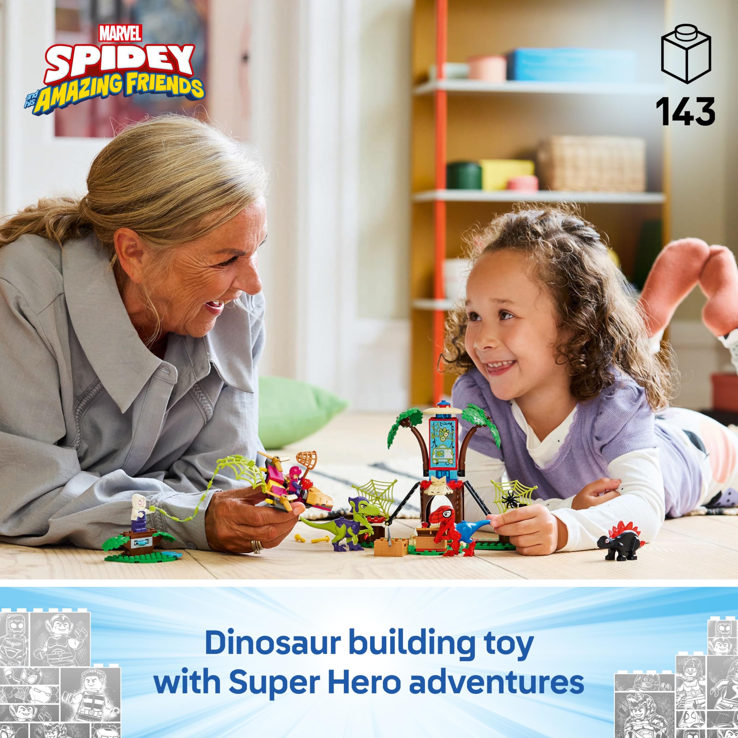 LEGO Marvel Spidey and Gobby’s Raptor Battle at Tree House HQ Building Set | Ages 4+ 2