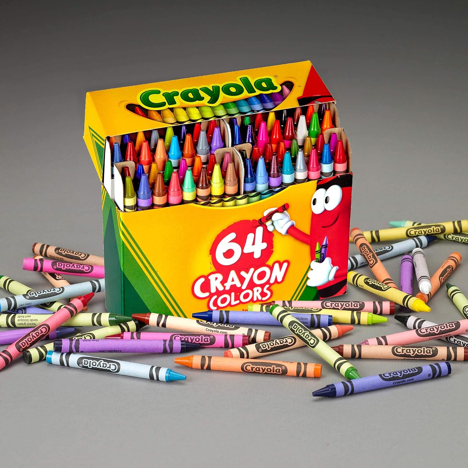 Crayola Crayons 64 ct. - Multicolor Wax Crayons in Flip-Top Box 7