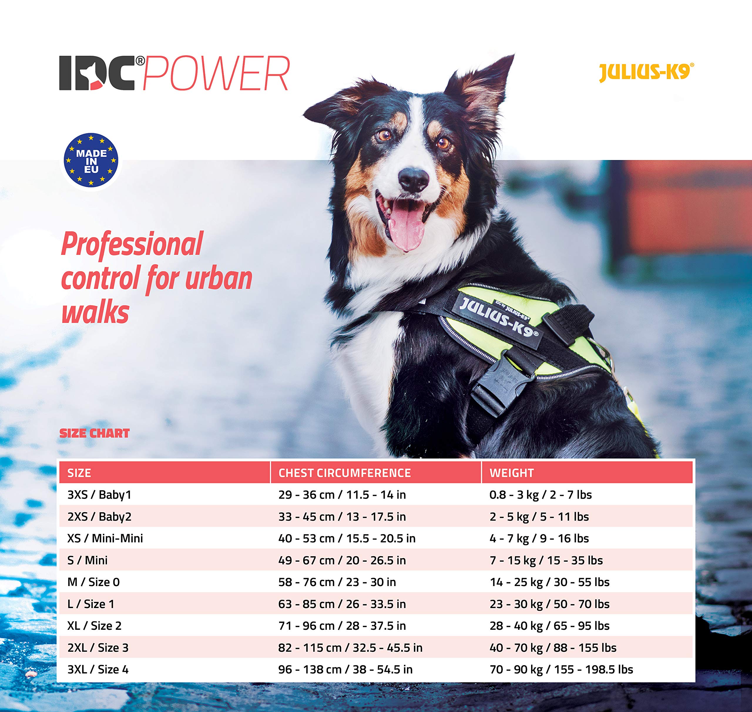 Julius-K9 IDC Powerharness - Red, Size 2 (XL) | Chest 71-96cm, Dog Weight 28-40kg 5