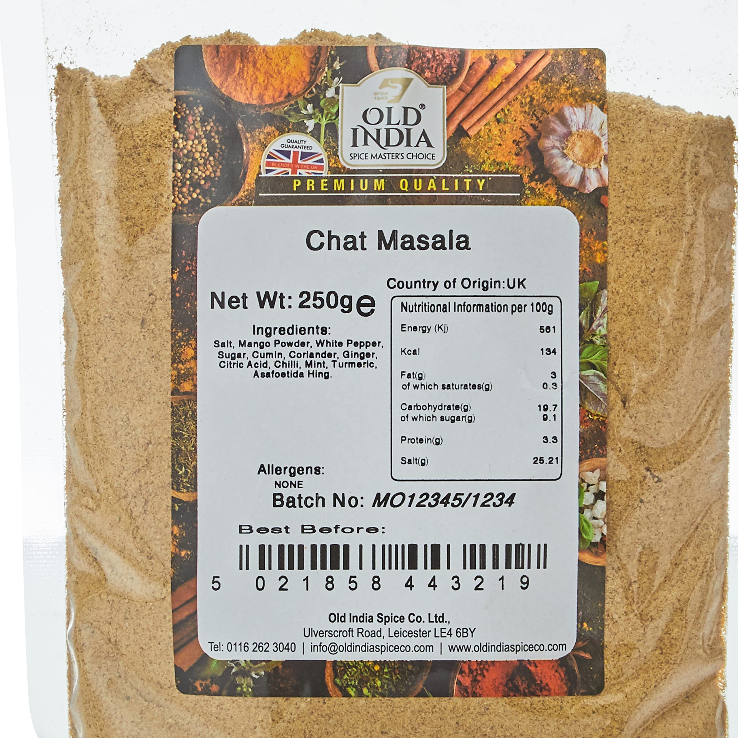 Old India Chat Masala 250g - Natural Spices & Seasonings 3