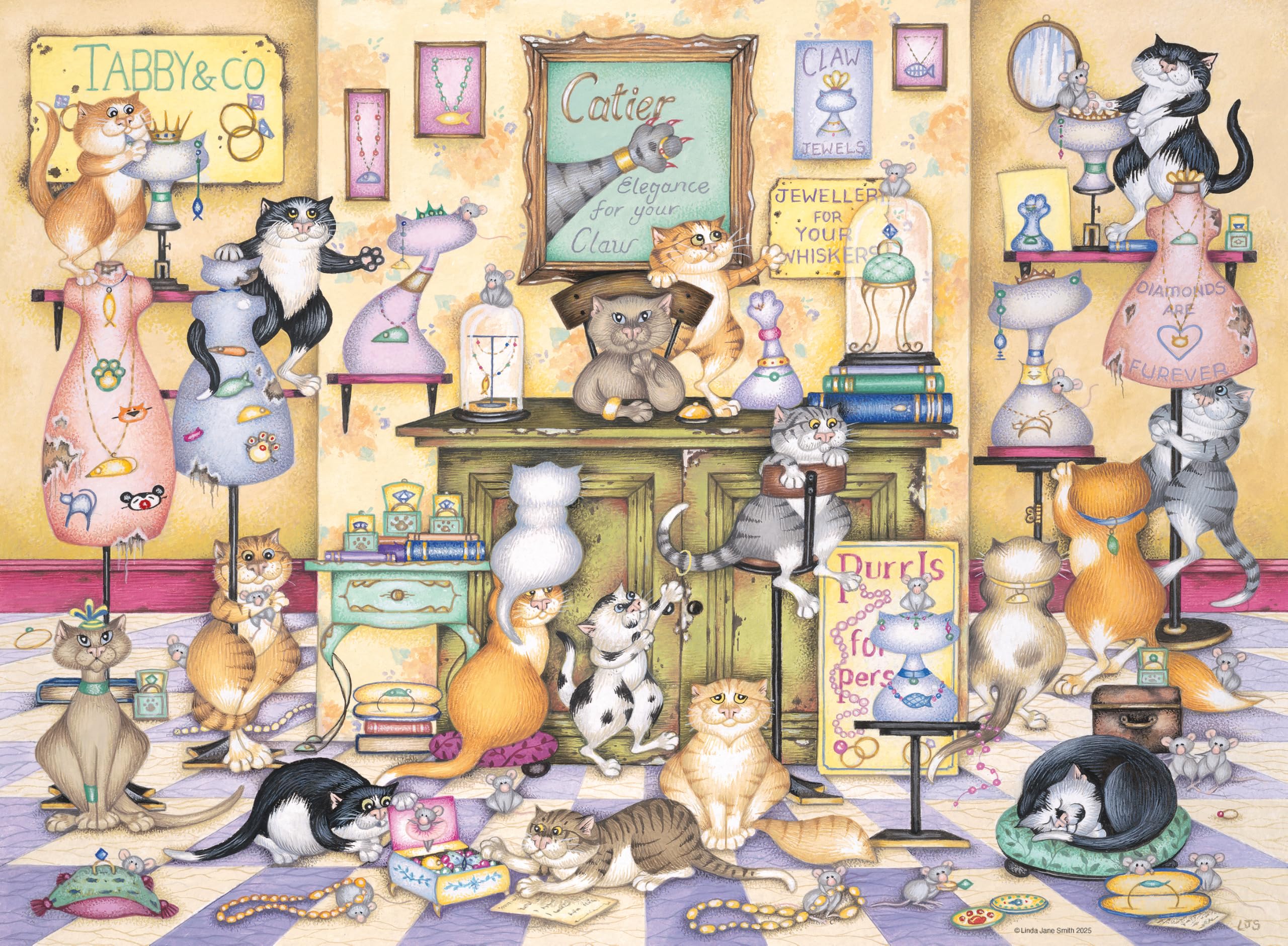 Ravensburger Crazy Cats Tabby & Co 500 Piece Jigsaw Puzzle for Adults and Kids