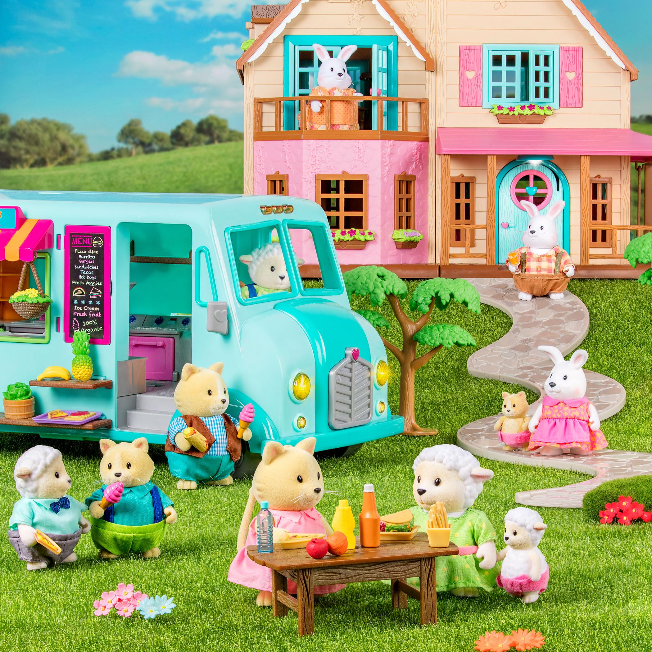Li'l Woodzeez Healthnuggle Bear Family Set - 4 Collectible Doll Figures with Storybook for Imaginative Play 11