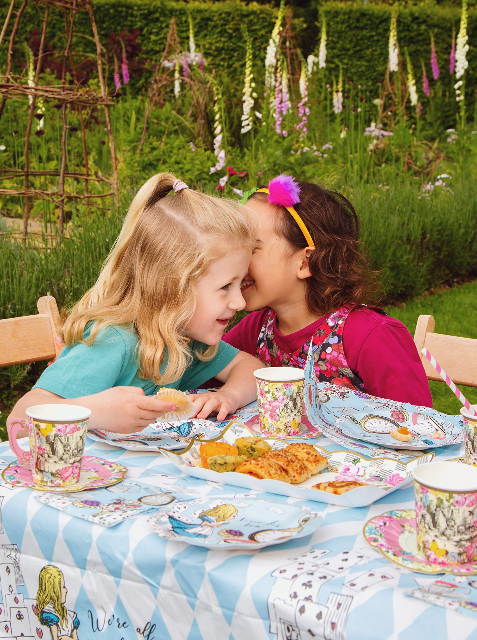 Talking Tables Alice in Wonderland Illustrated Disposable Table Cover | 180 x 120 cm, Home Recyclable 8