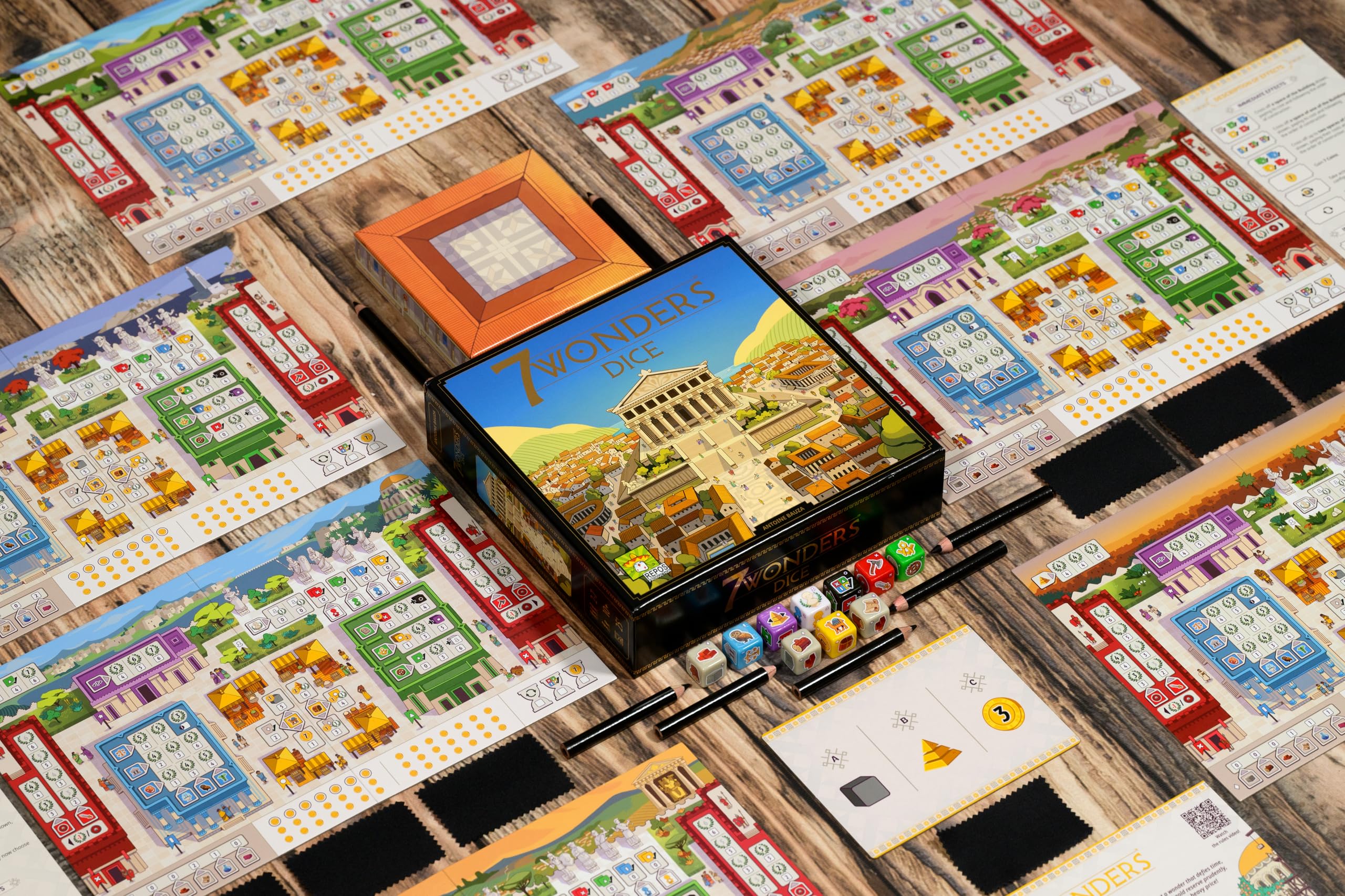 Asmodee 7 Wonders: Dice Strategy Board Game 7